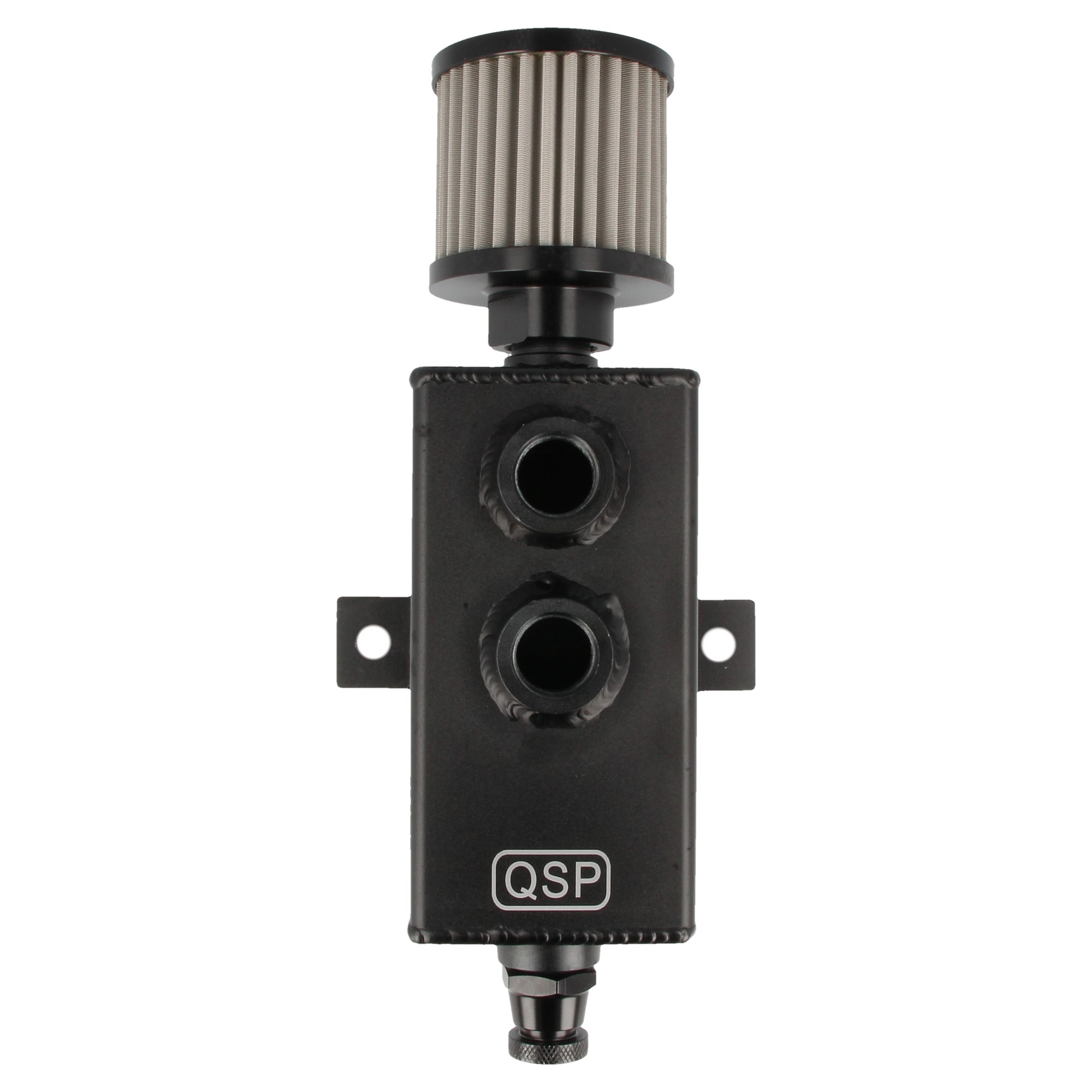 QSP Aluminium Öl Catchtank 1 Liter AN10 Dash 10 schwarz
