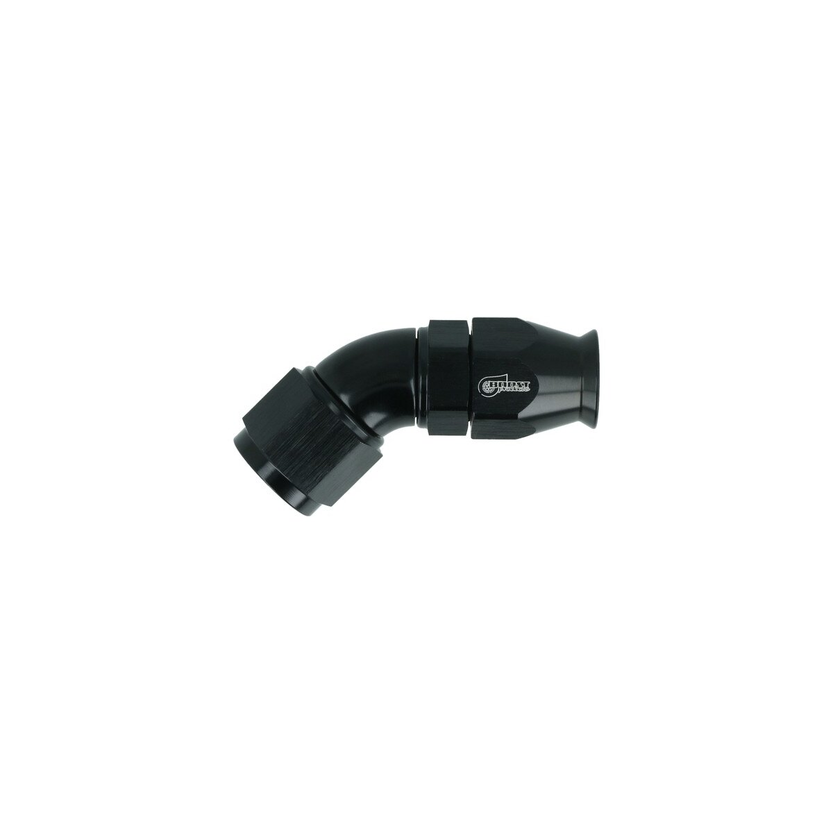 High Flow PTFE Schlauchanschluss Fitting drehbar Dash 6 - 45° - schwarz