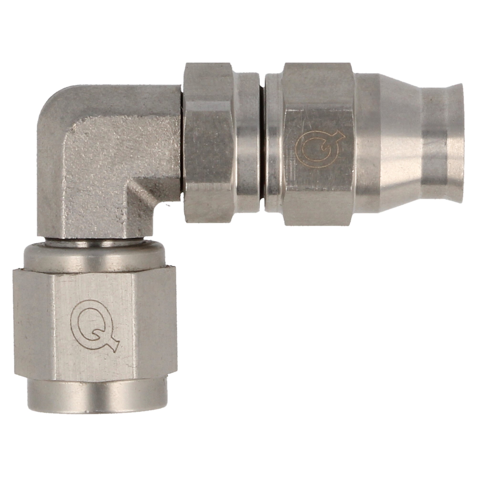 QSP Edelstahl Kupplungs- und Bremssystem Fitting weiblich 90° AN3 Dash 3