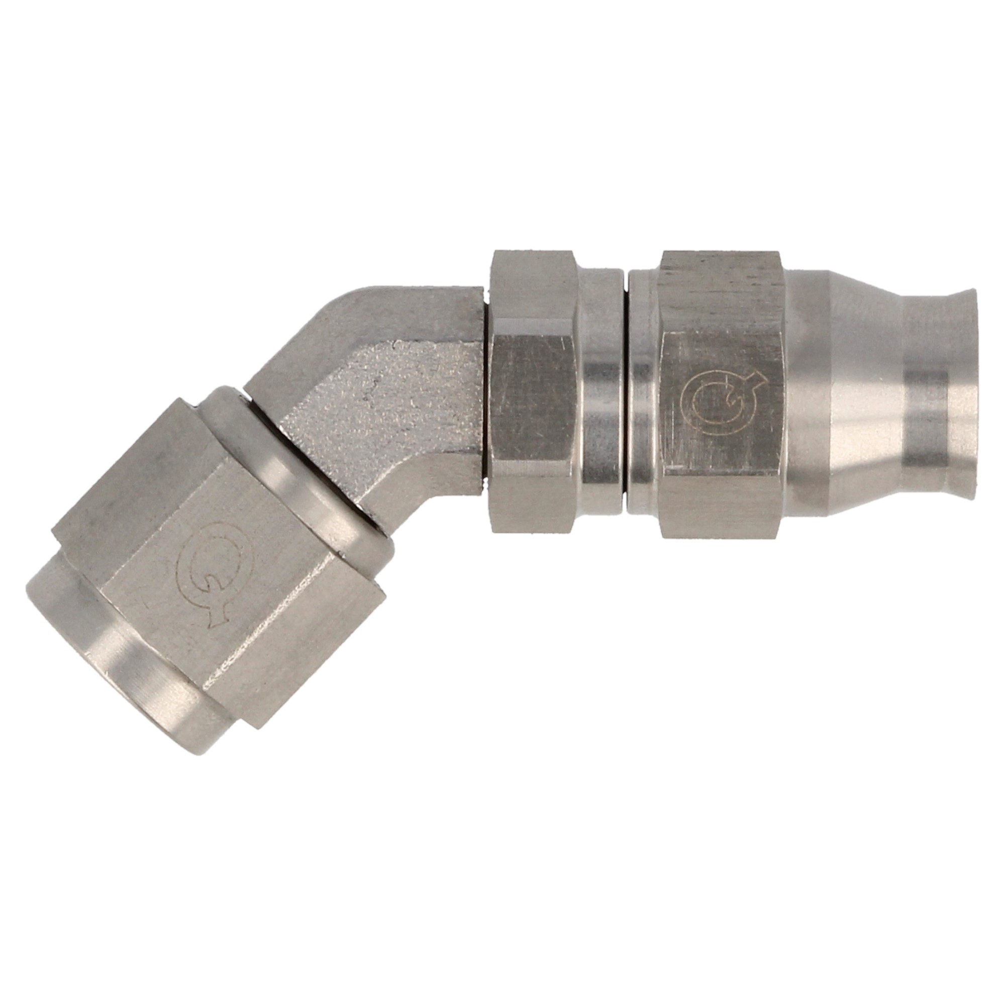 QSP Edelstahl Kupplungs- und Bremssystem Fitting weiblich 45° AN3 Dash 3
