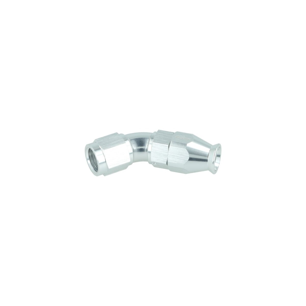 High Flow PTFE Schlauchanschluss Fitting drehbar Dash 4 - 45° - silber
