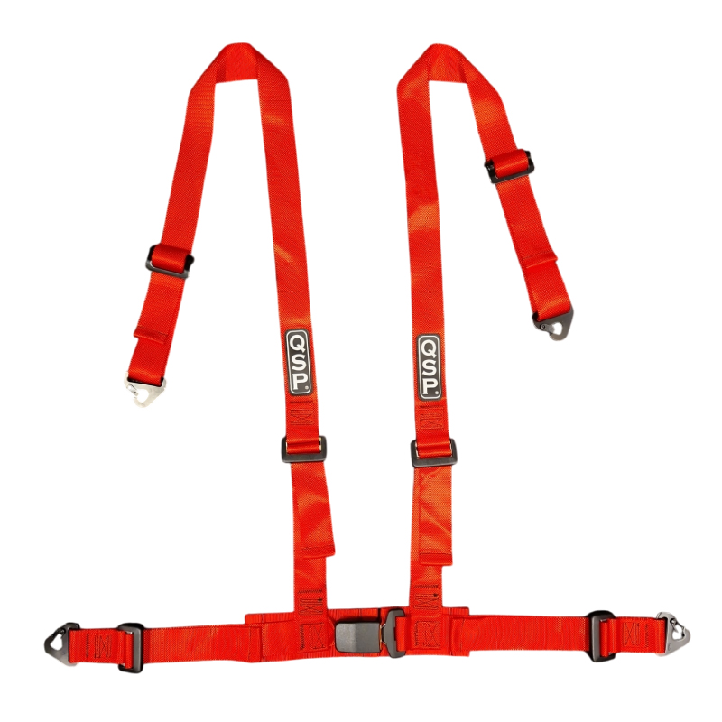 QSP Pro Street 4-Punkt Sportgurt ECE 2 Zoll Rot