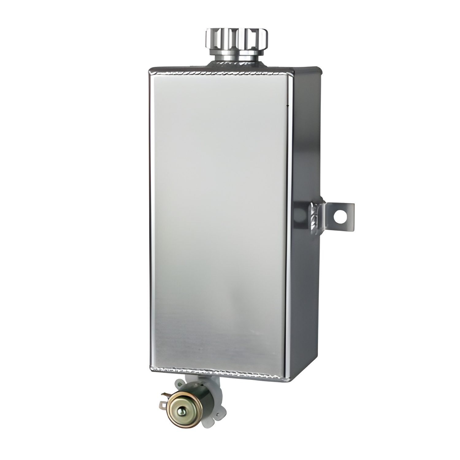 QSP Aluminium Scheibenwaschbehälter 1,6 Liter vertikal silber mit Pumpe
