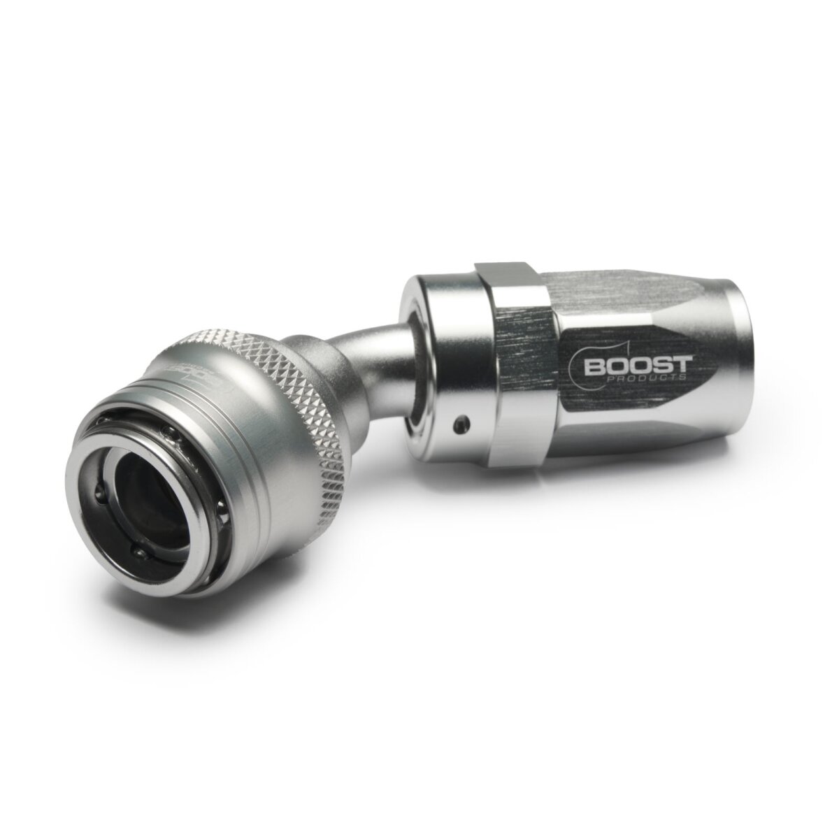 Quick Click Schlauchanschluss Fitting weiblich Dash 8 / -08 AN - 45° - silber matt