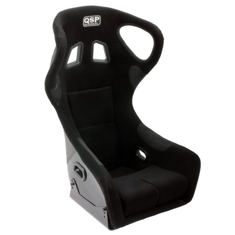 QSP Driftsitz Drift 2 Schwarz | Fiberglas Schalensitz | Velours | inkl. Seitenhalterung