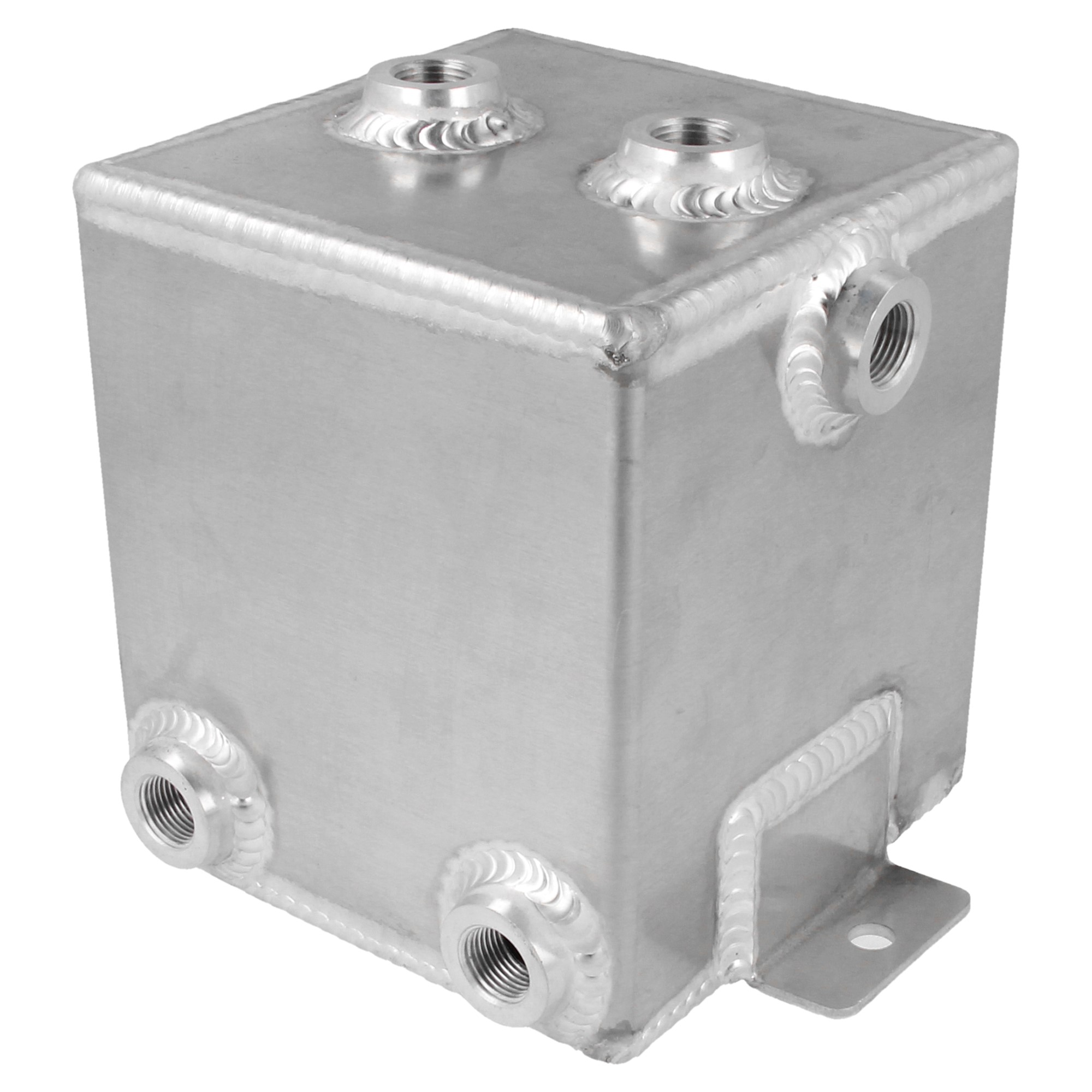 QSP Aluminium Catchtank Benzin 2 Liter AN08 Dash 8 silber