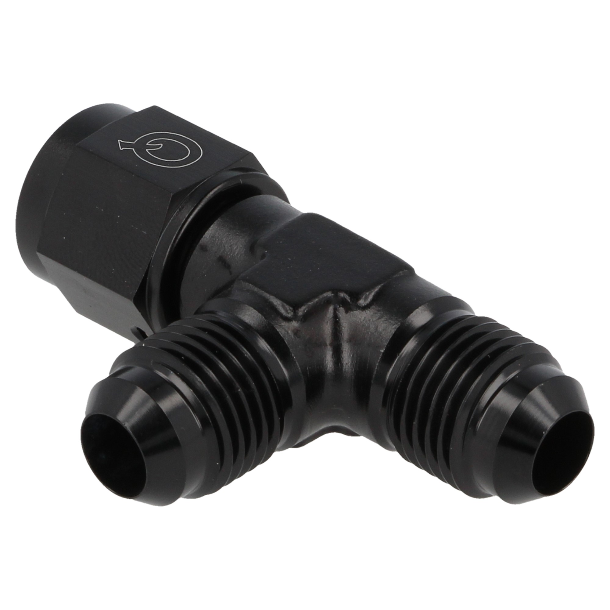 QSP T Adapter drehbar in Laufrichtung AN6 Dash 6 schwarz