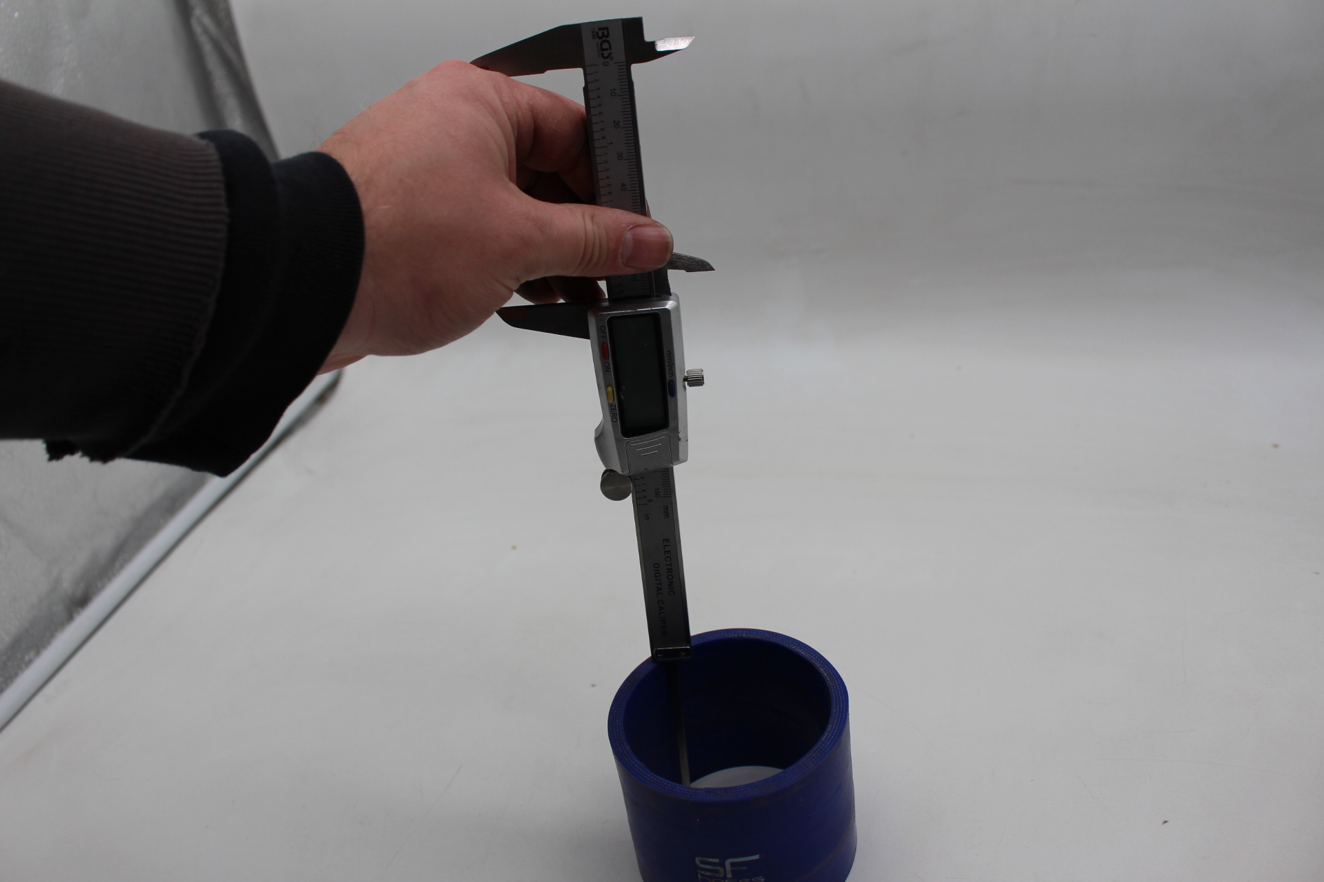 Silikon-Verbinder – 76 mm Ø – 75 mm Länge – Blau