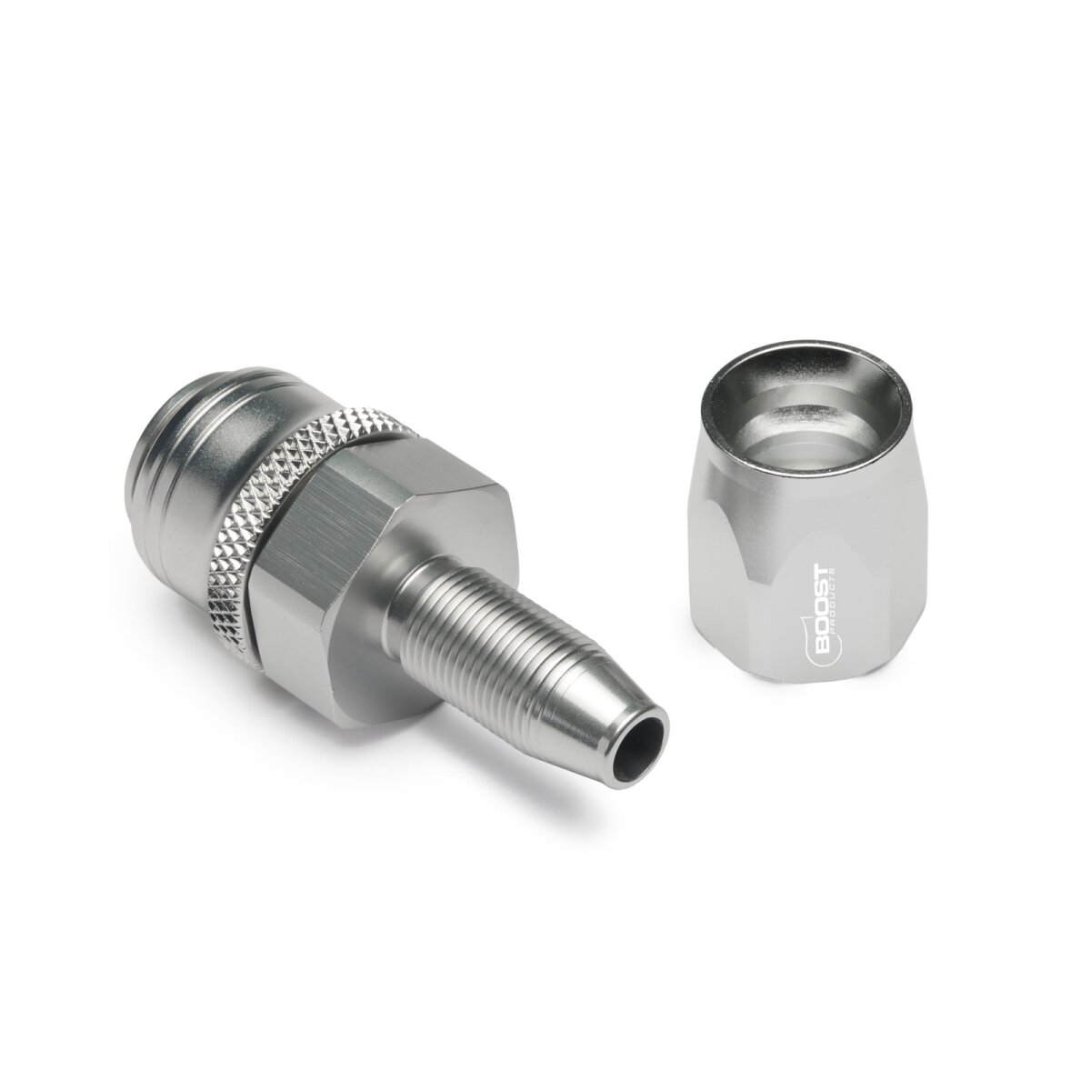 Quick Click Schlauchanschluss Fitting weiblich Dash 6 / -06 AN - gerade - silber matt