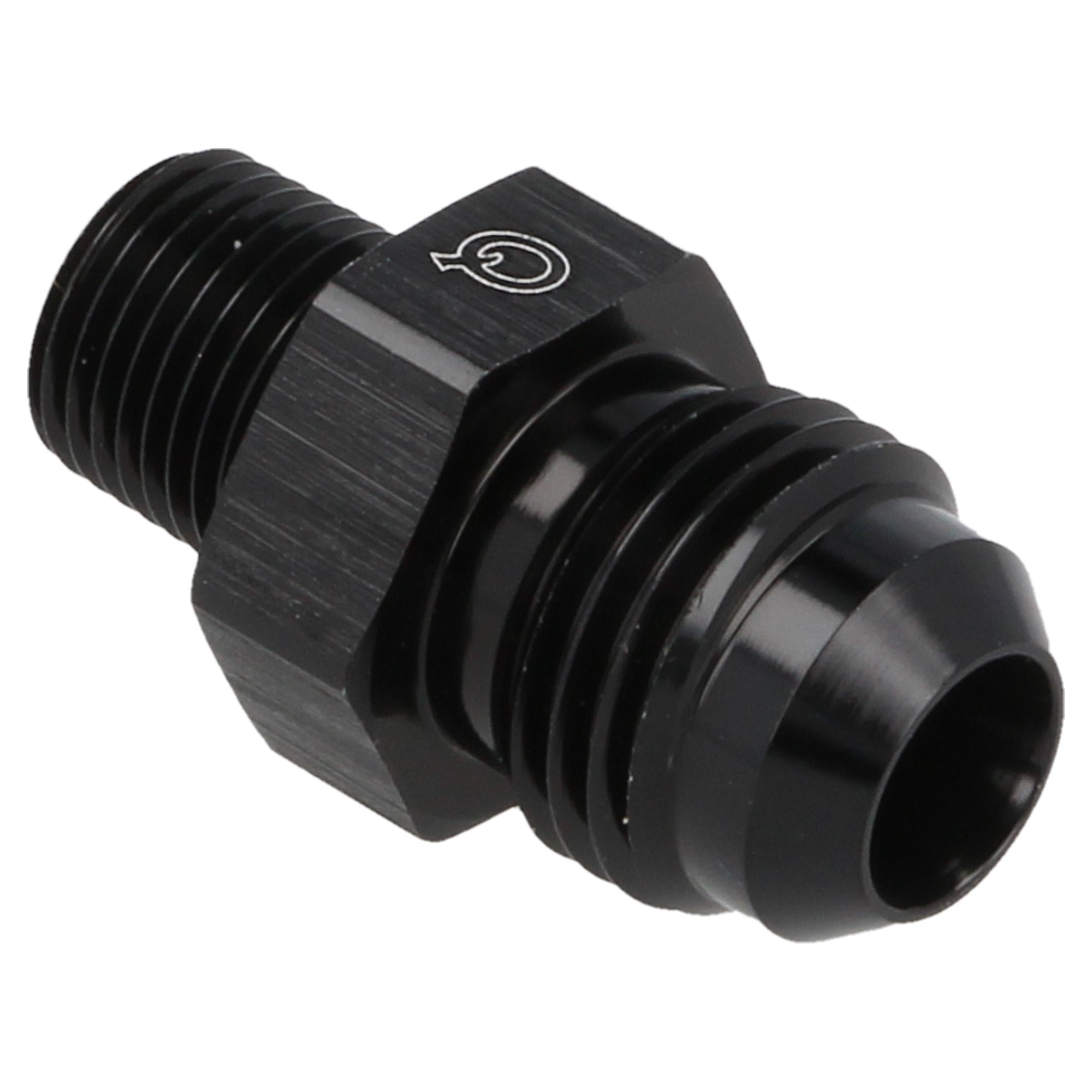 QSP Aluminum Adapter männlich AN3 Dash 3 - 1/8 NPT schwarz