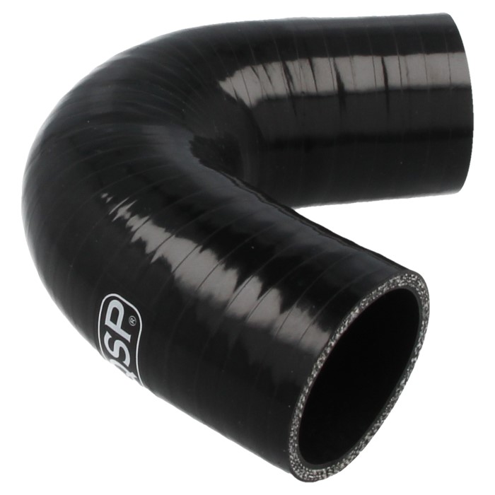 QSP Silikonschlauch - 135° Bogen - 6.5mm - Schwarz