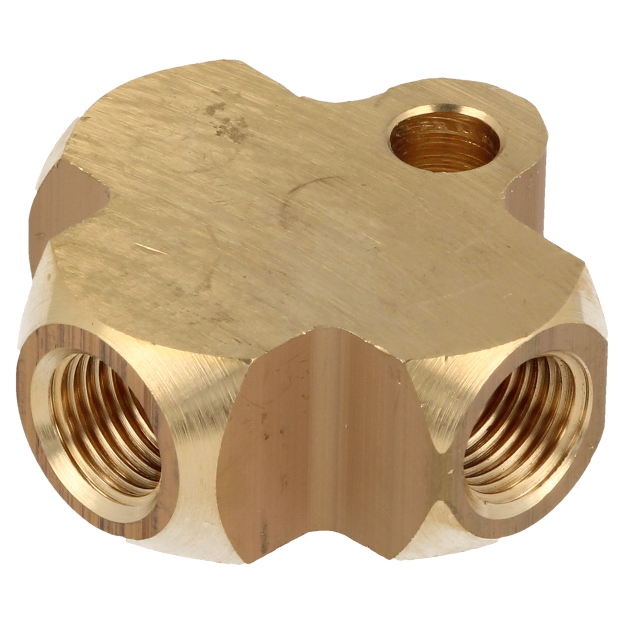 QSP T-Stück für Bremse Messing 3x M10x1.0 konkav