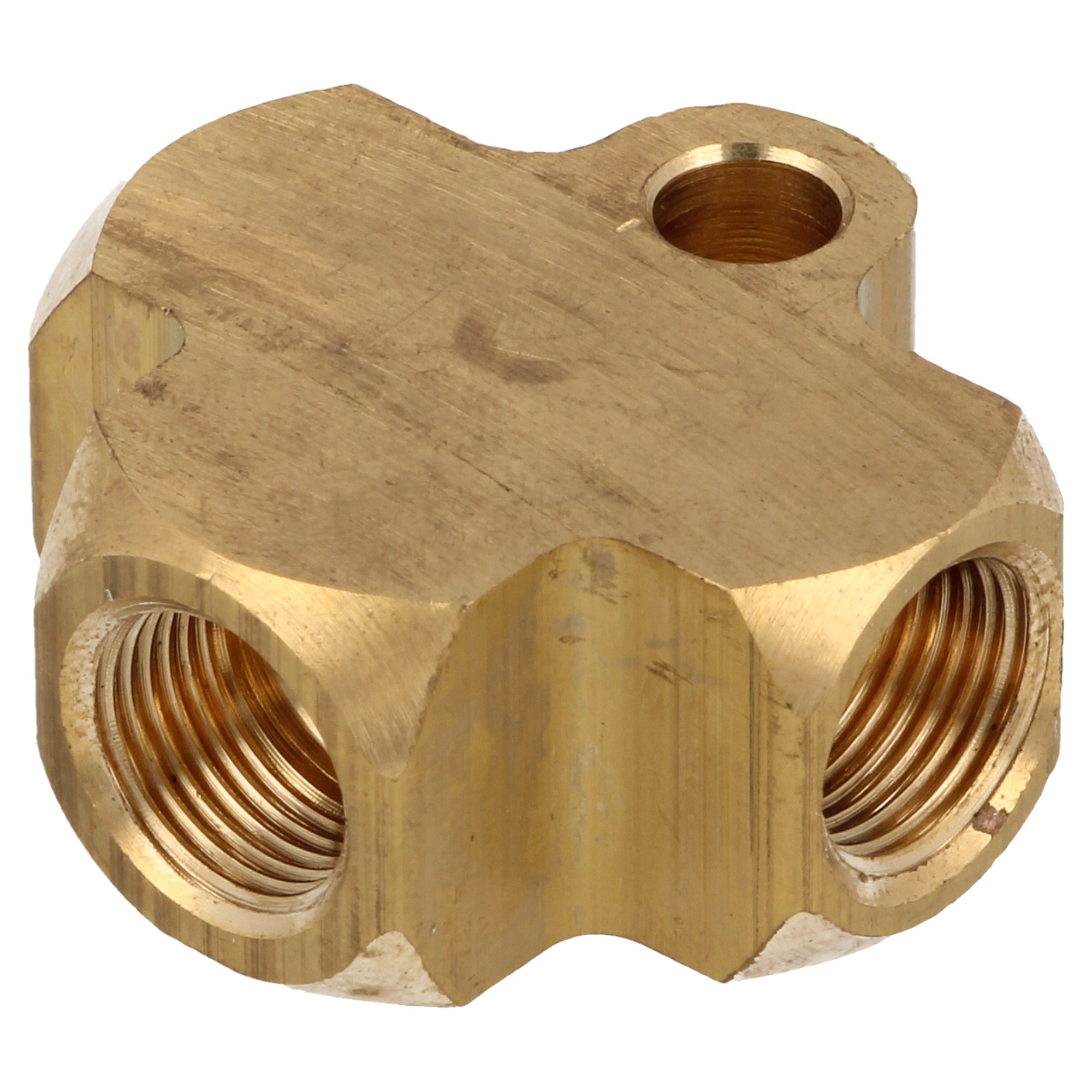 QSP T-Stück für Bremse Messing 3x M12x1.0 konvex