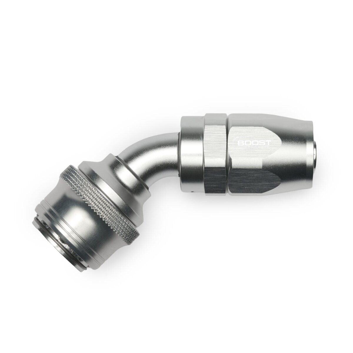 Quick Click Schlauchanschluss Fitting weiblich Dash 10 / -10 AN - 45° - silber matt