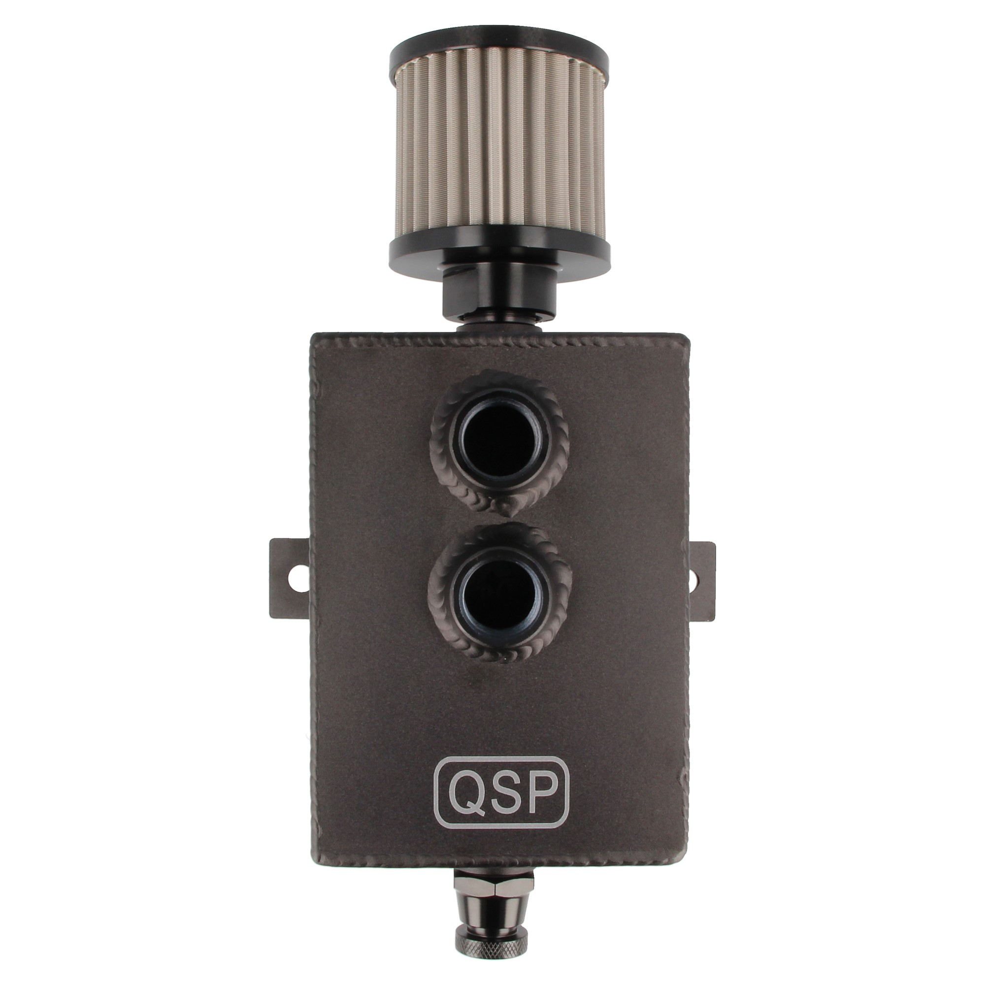 QSP Aluminium Öl Catchtank 1,6 Liter AN10 Dash 10 schwarz