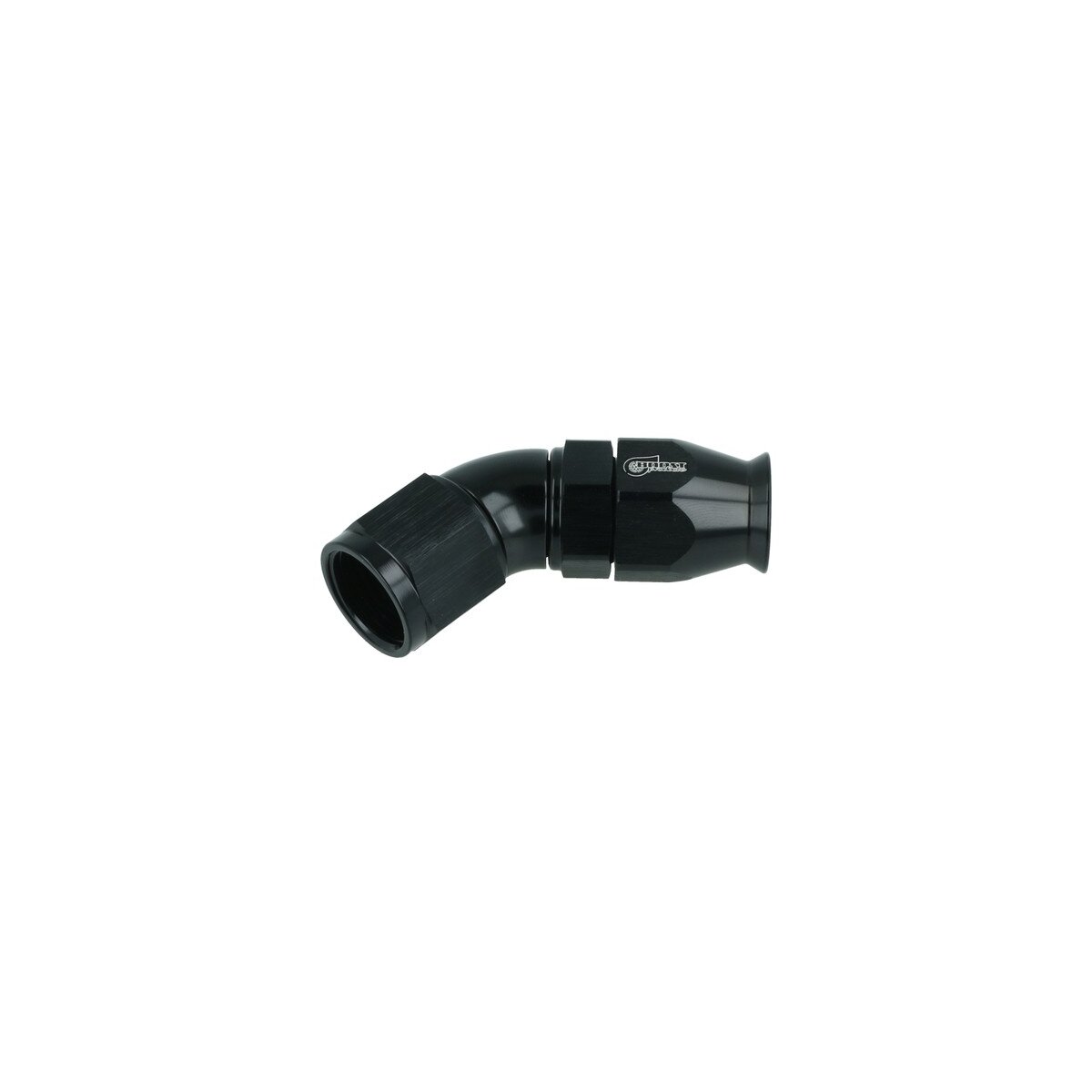 High Flow PTFE Schlauchanschluss Fitting drehbar Dash 8 - 45° - schwarz