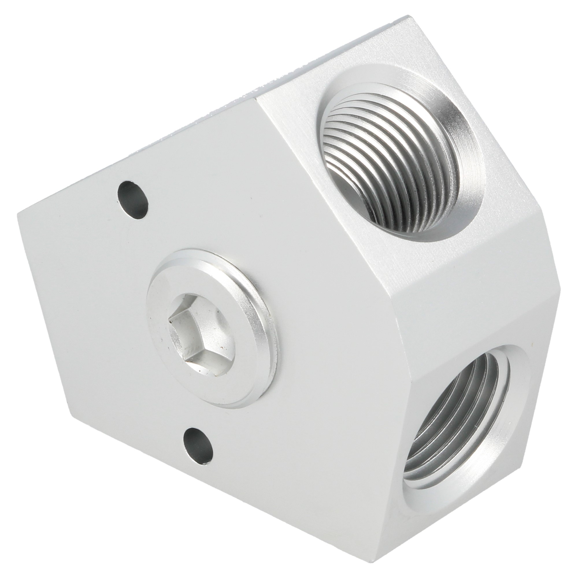 QSP Aluminium geschmiedet Y block weiblich 1/2NPT - 1/2NPT - 1/2NPT