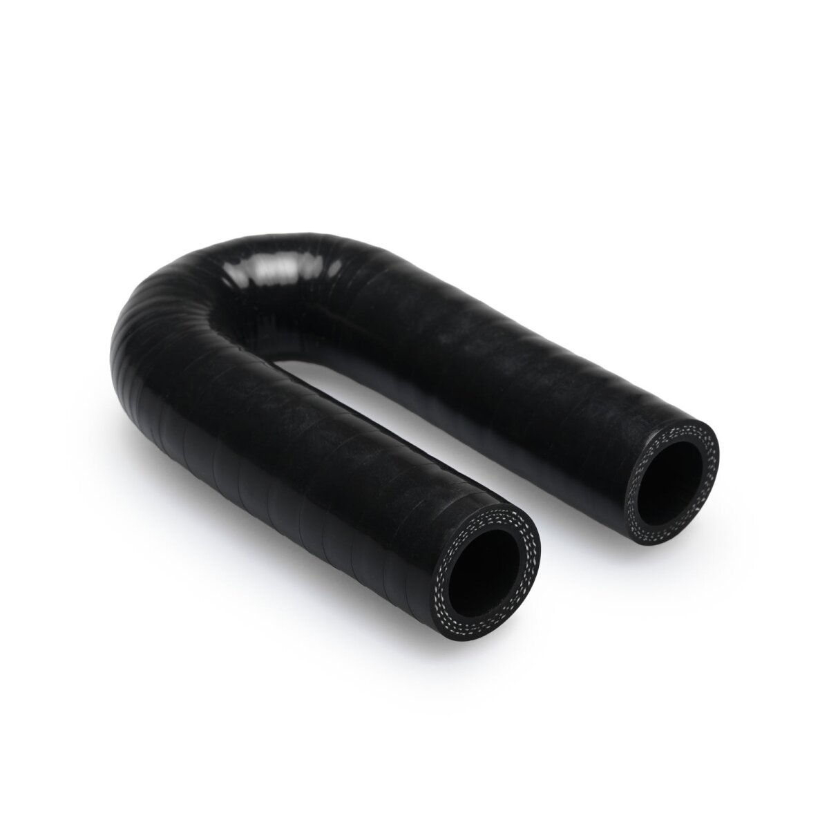Silikonbogen 180°, 16mm, schwarz