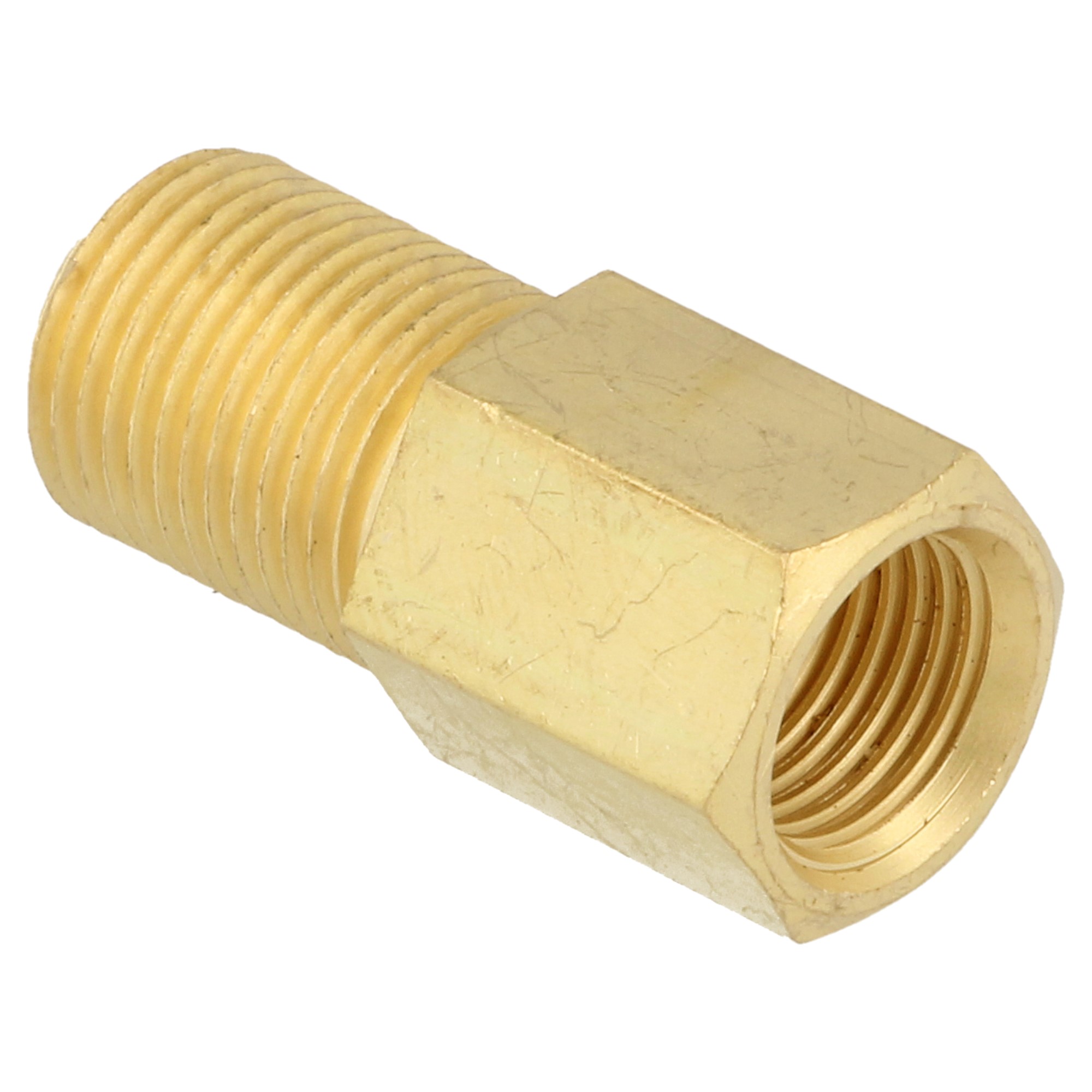 QSP Adapter für Bremse Messing M10x1.0 Female auf M12x1.0 Male