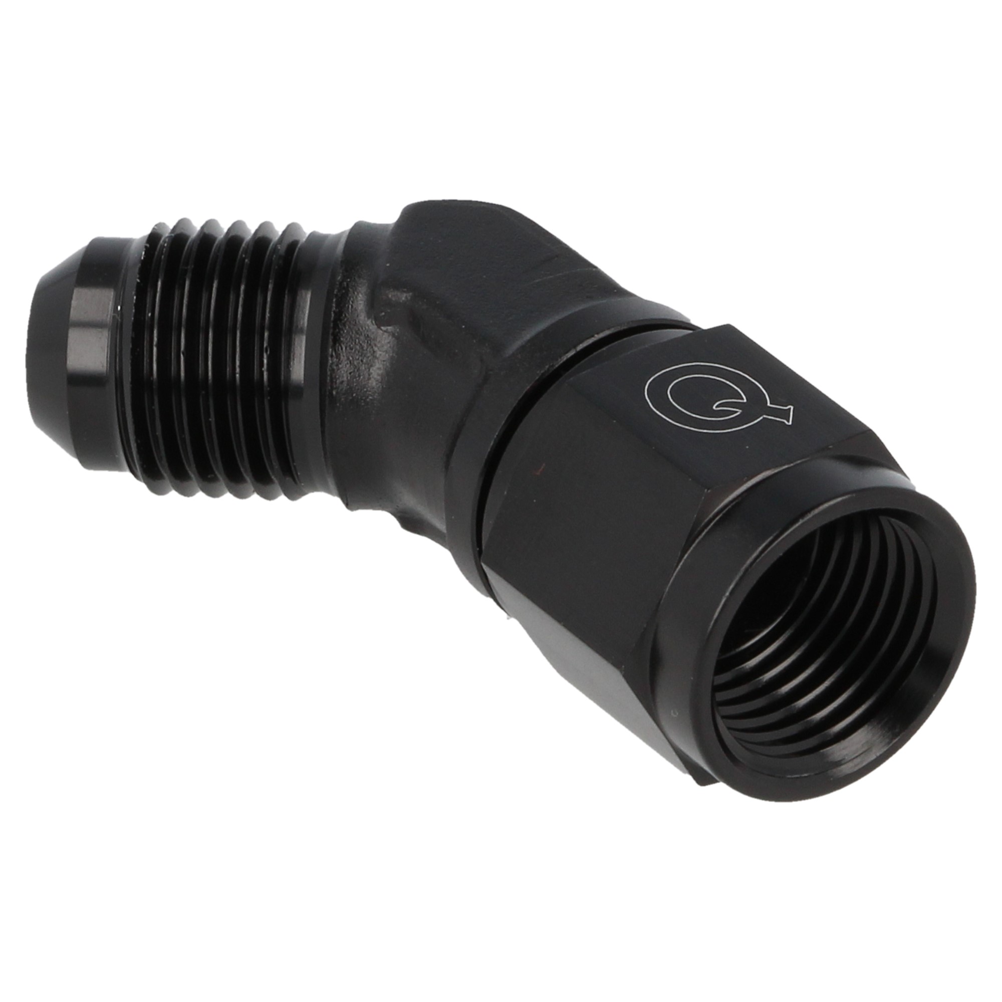 QSP Adapter drehbar weiblich / männlich 45° AN10 Dash 10 schwarz