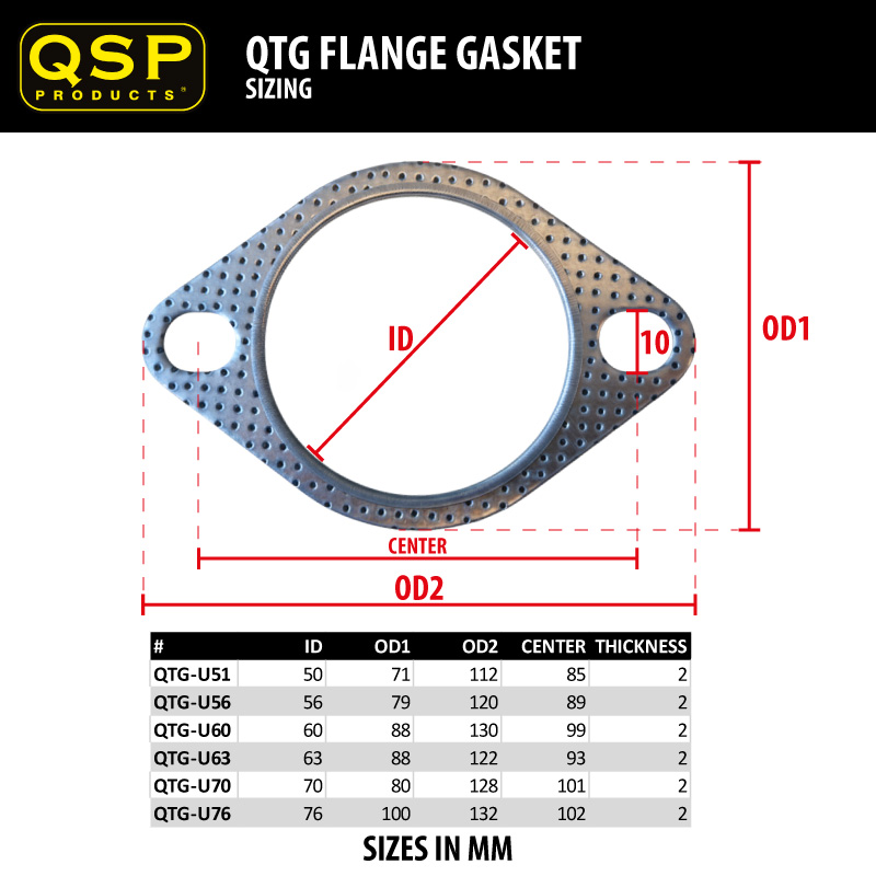 QSP Auspuff Flanschdichtung 56mm universal