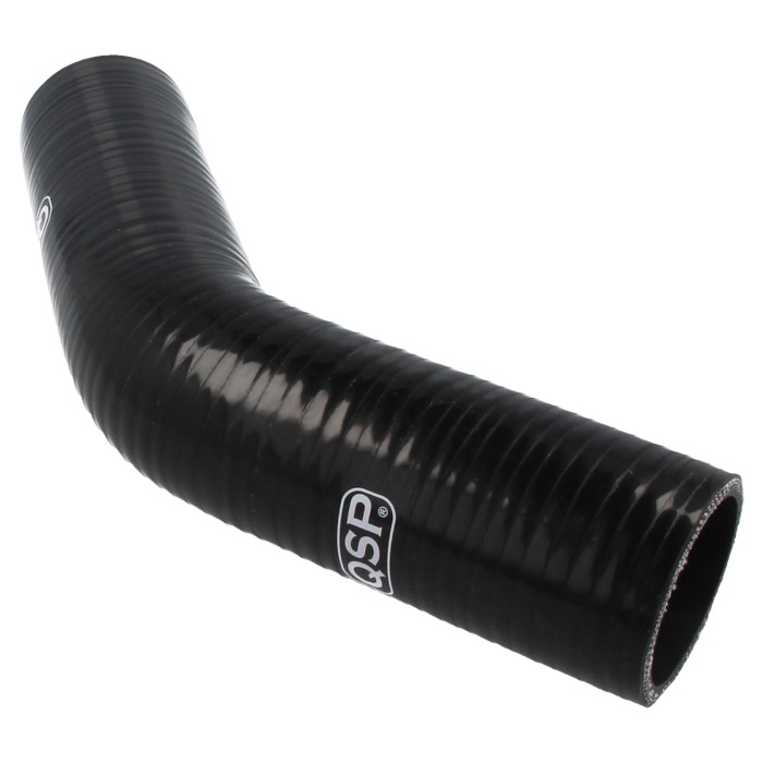 QSP Silikonschlauch - 45° Bogen - 51mm (Kraftstoff- und ölbeständig) - Schwarz