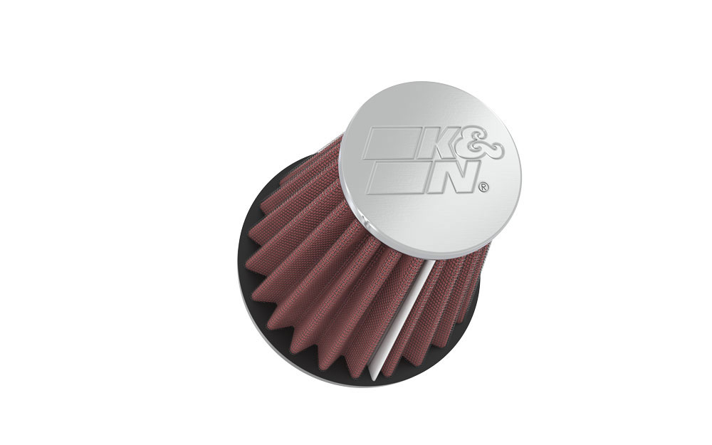 K&N RC-1250 HIGH-FLOW Sportluftfilter 57mm Anschluss 102mm hoch konisch rot