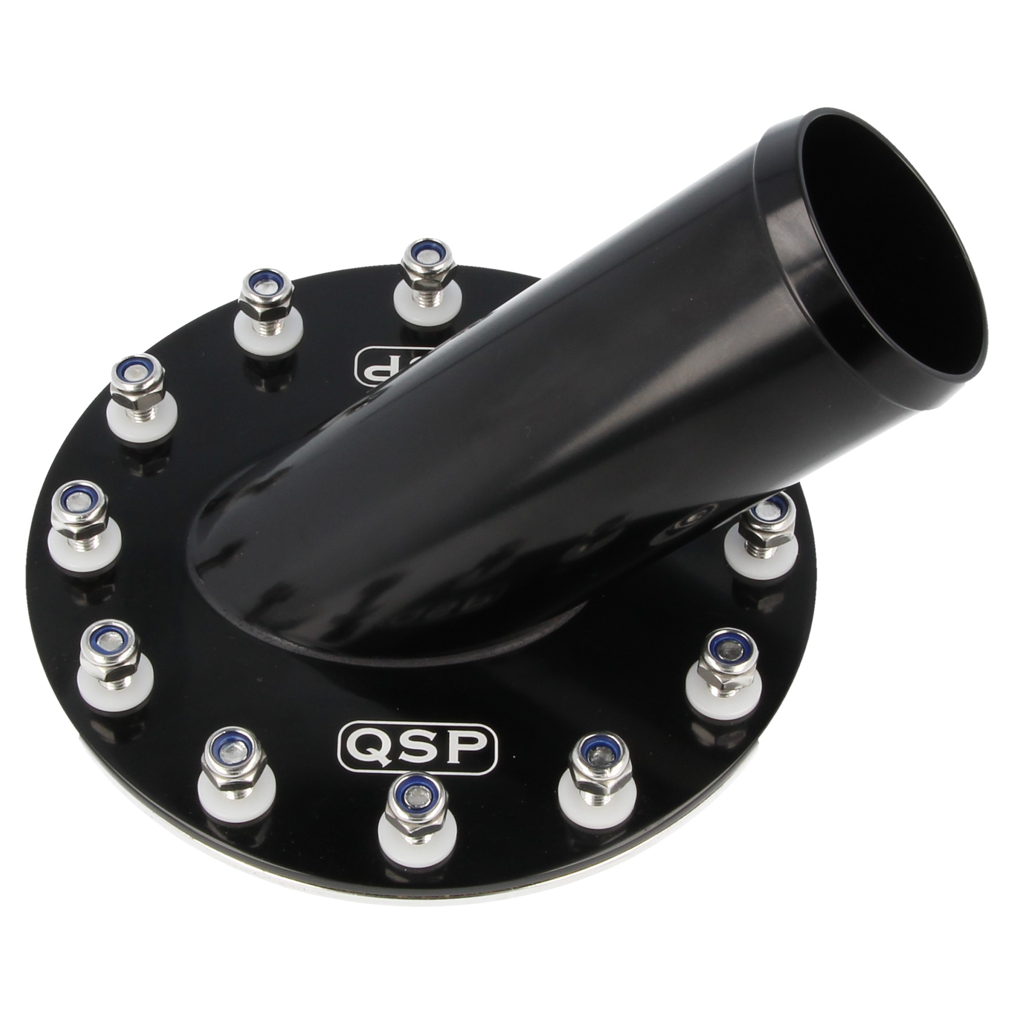 QSP Tankfüllanschluss 45 Grad schwarz eloxiert 51 mm