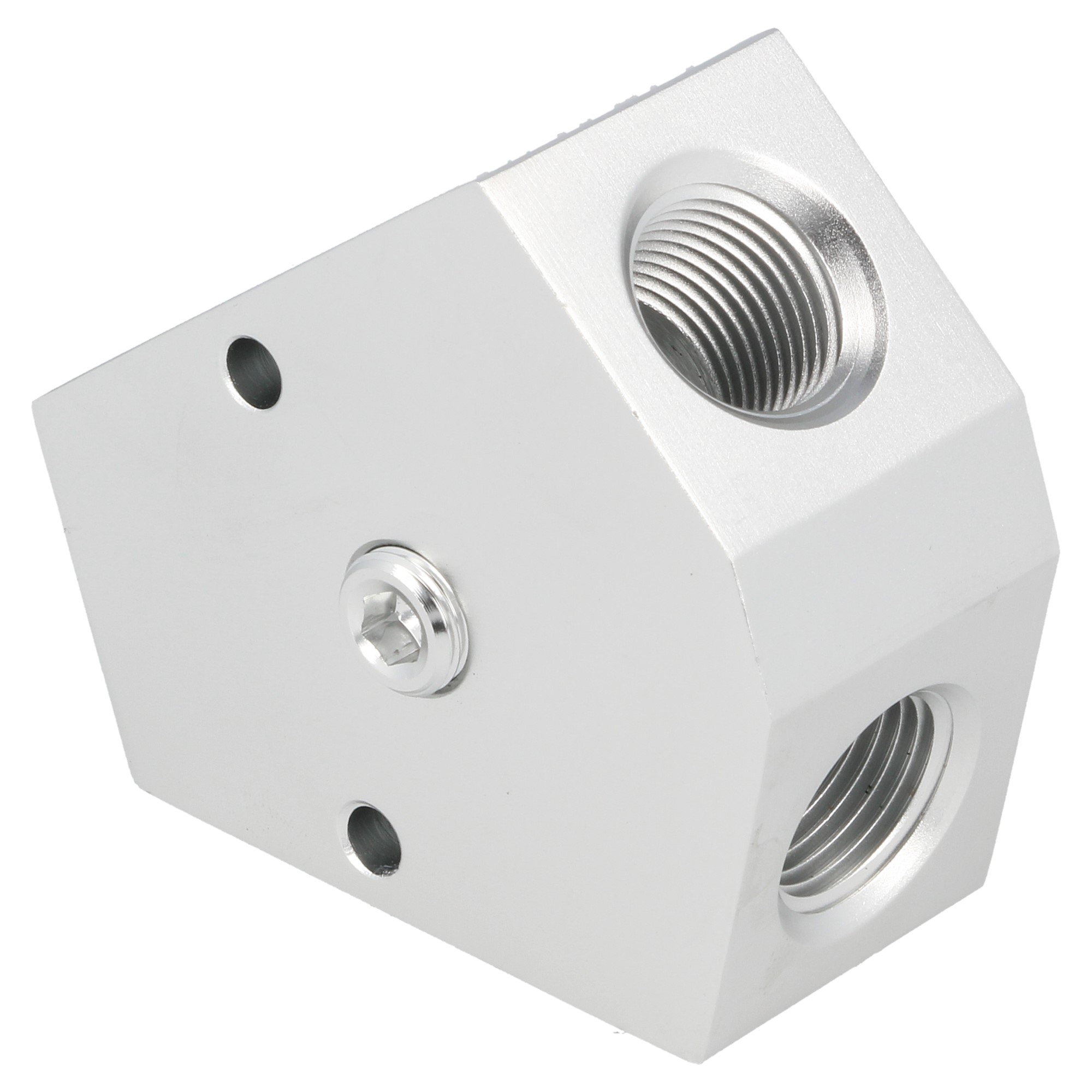 QSP Aluminium geschmiedet Y block weiblich 1/2NPT - 1/2NPT - 1/2NPT (1/8 NPT)