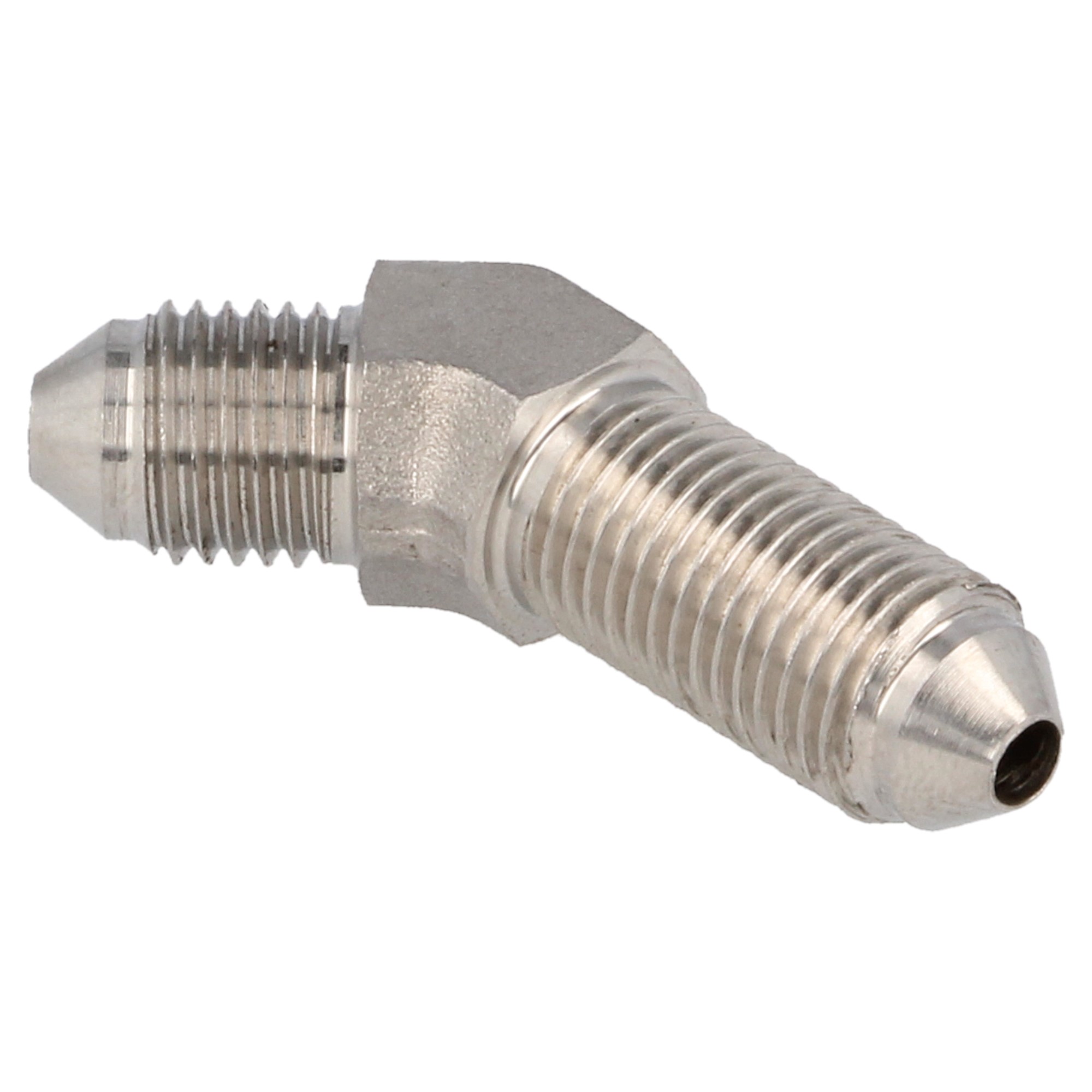 QSP Edelstahl bulkhead 45° AN3 Dash 3