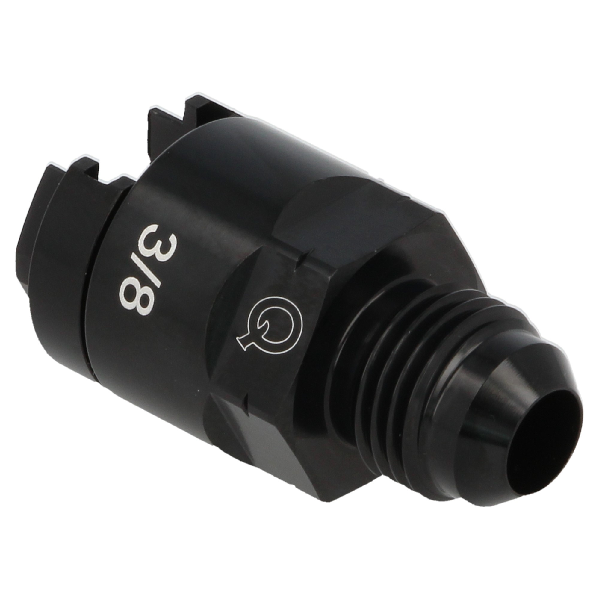 QSP Kraftstoffleitung Adapter 9,52 mm auf AN6 male schwarz