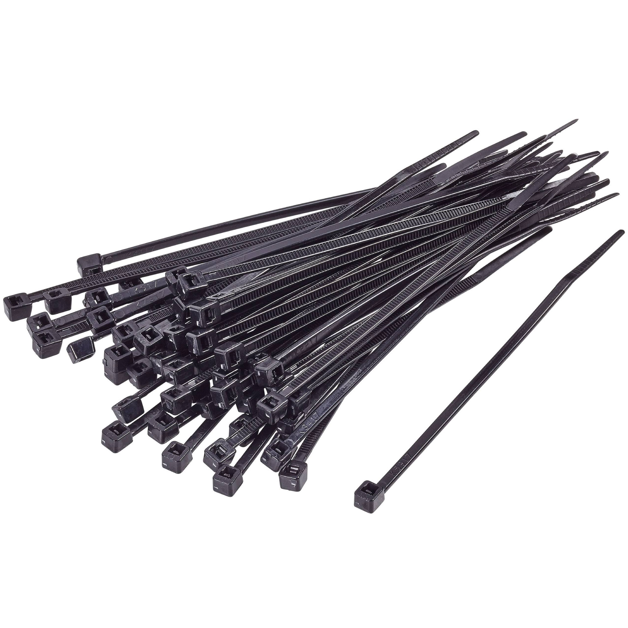 QSP Kabelbinder Tie Wrap 100 x 2,5 mm schwarz 100 Stück