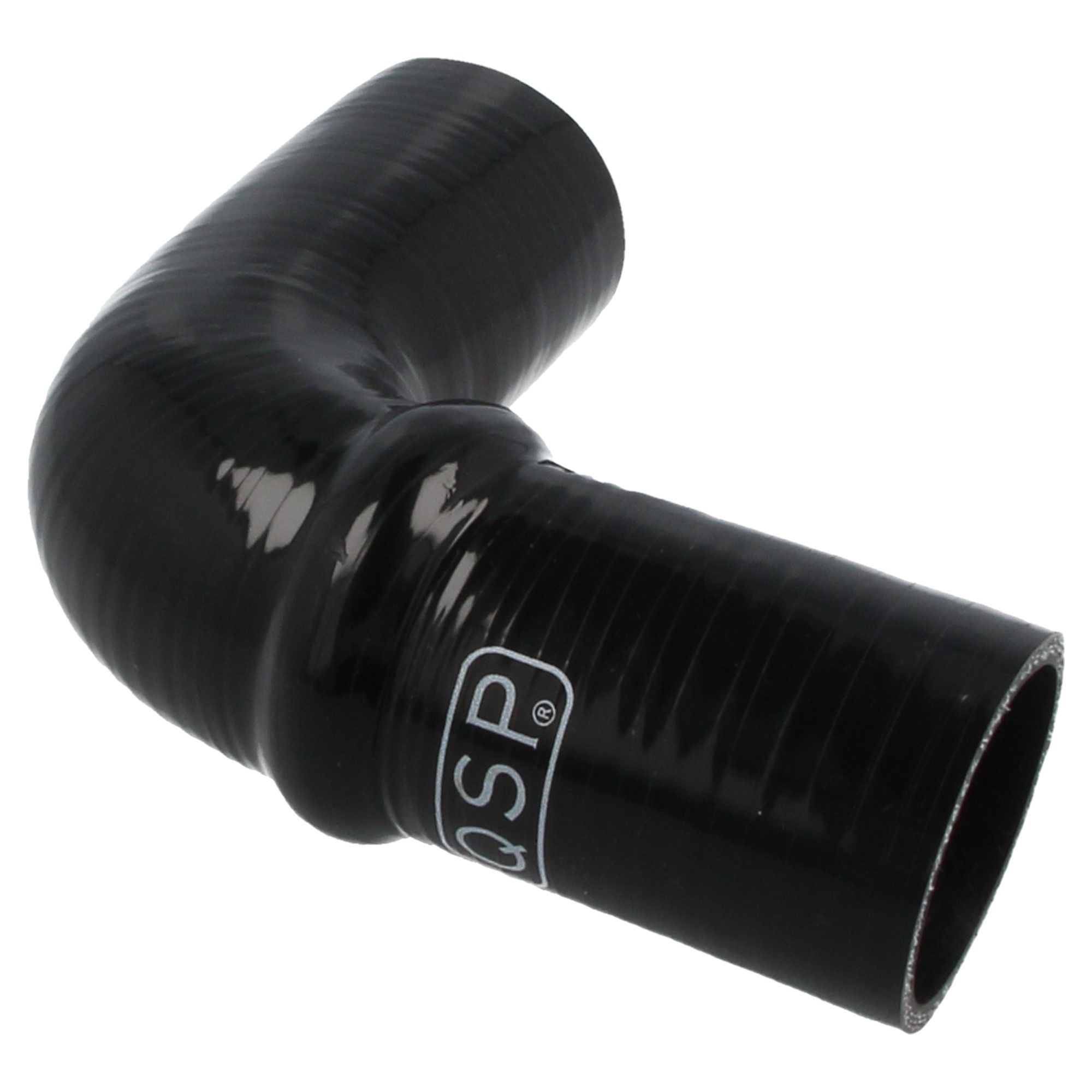 QSP Silikon Wulstverbinder - 90° Bogen - 102mm - Schwarz