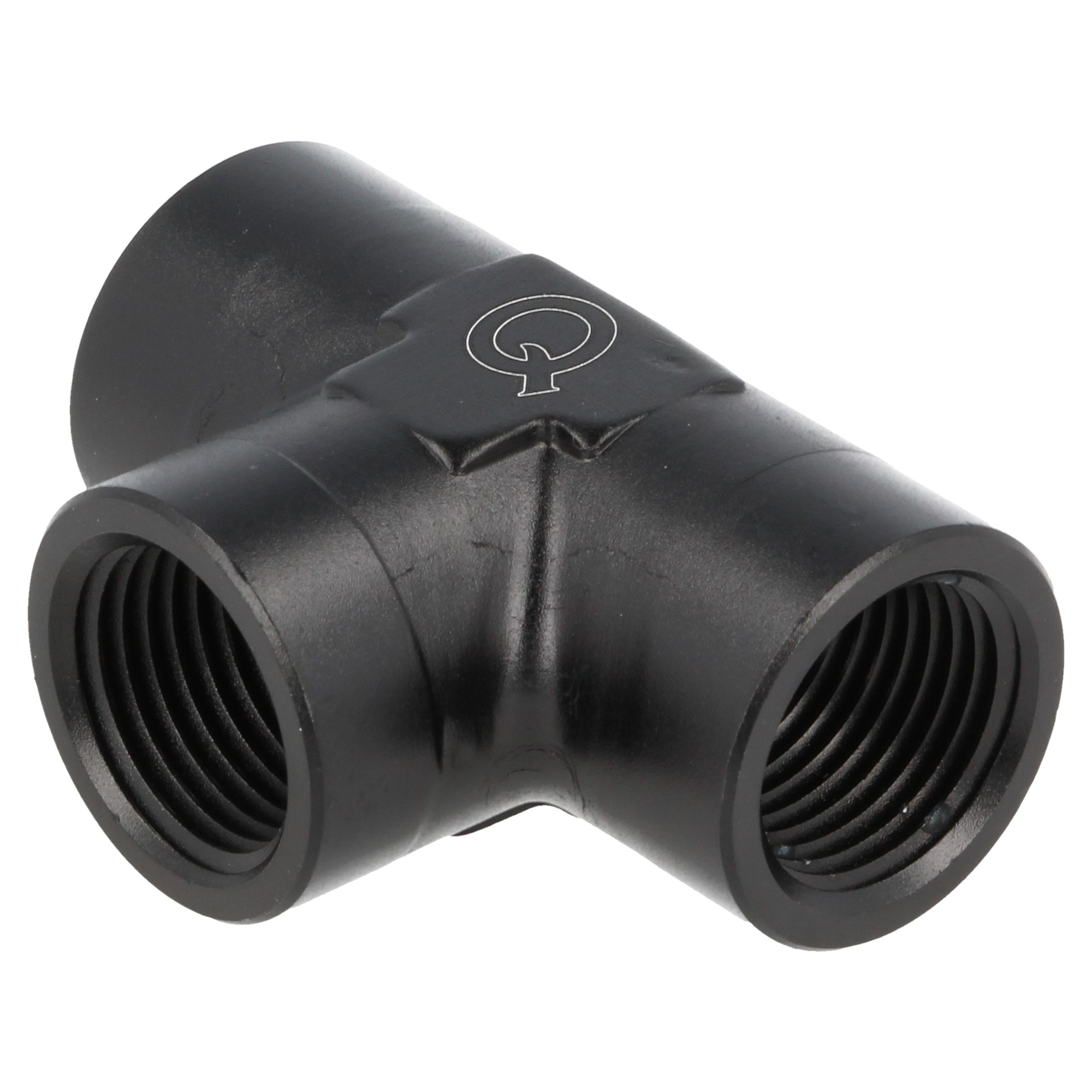 QSP Aluminium Kupplung T-Stück weiblich 1 NPT schwarz