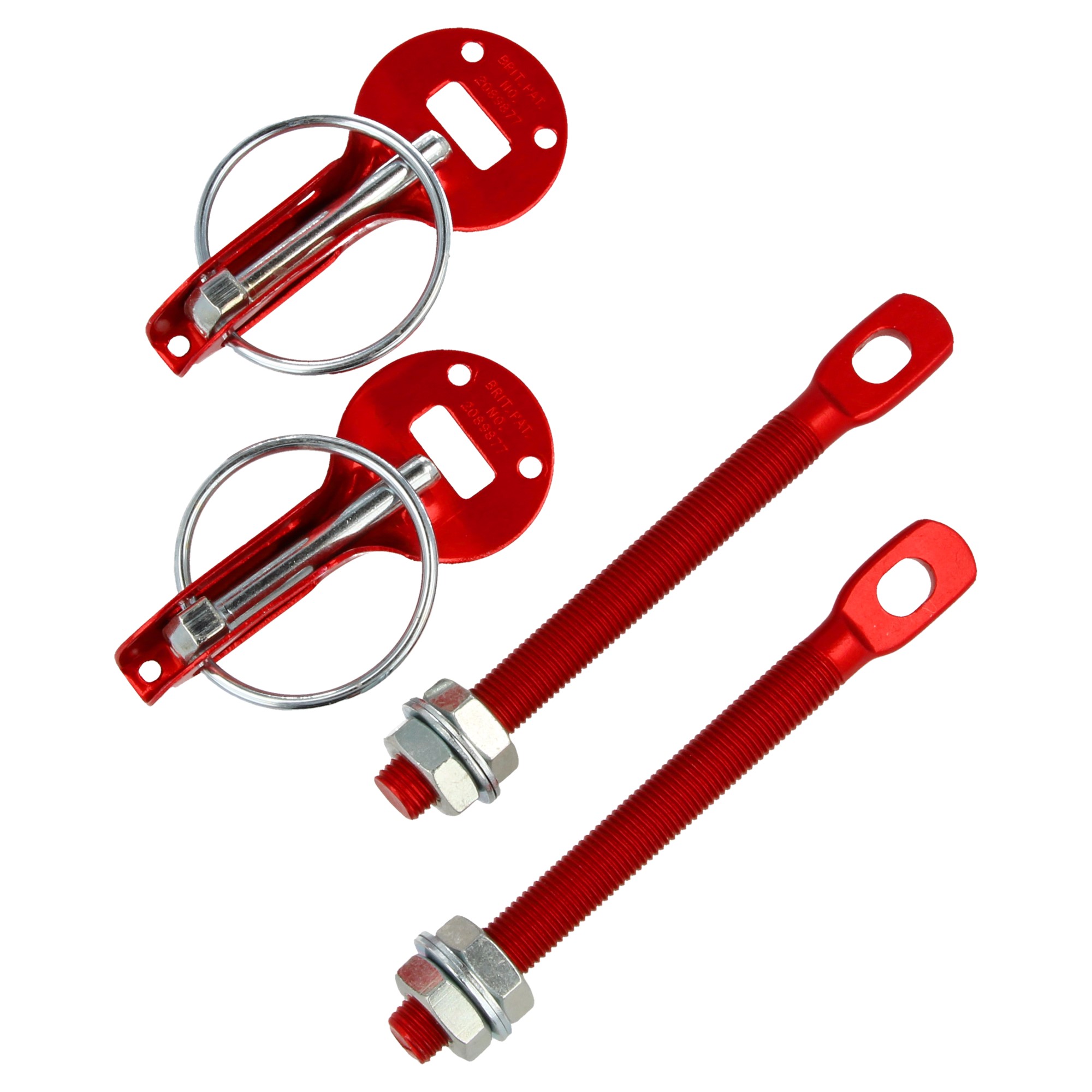 QSP Hoodpins Aluminium universal rot