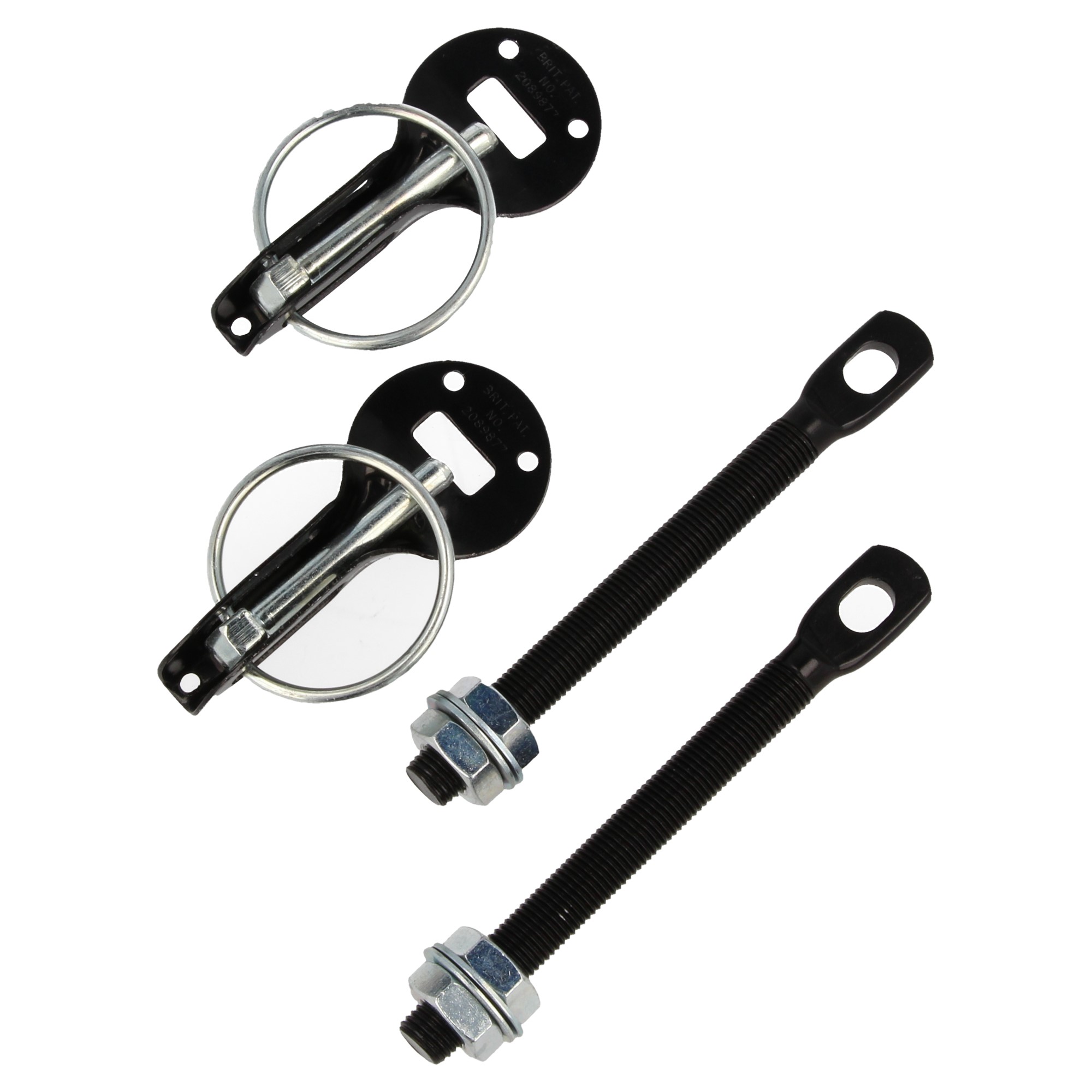 QSP Hoodpins Aluminium universal schwarz