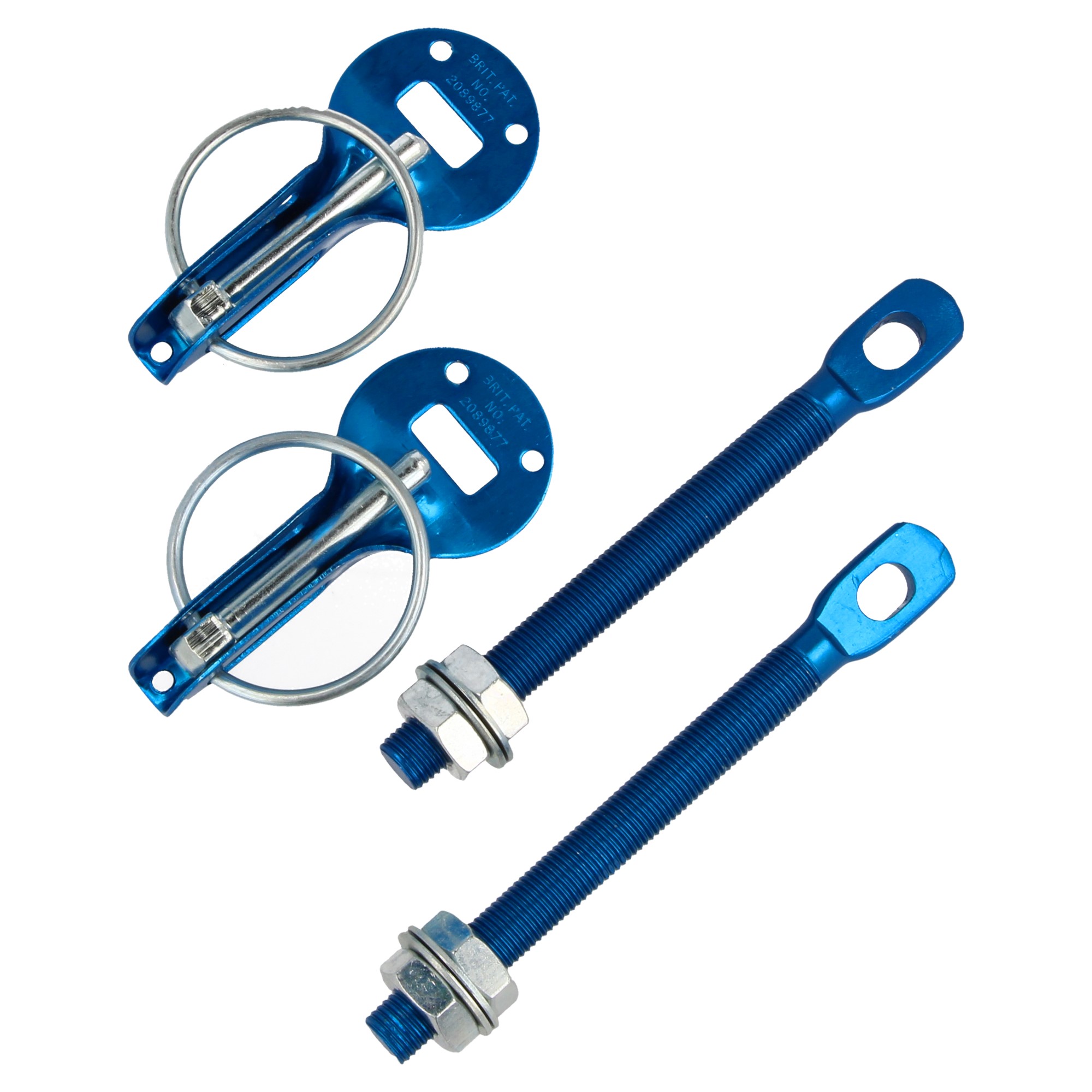 QSP Hoodpins Aluminium universal blau