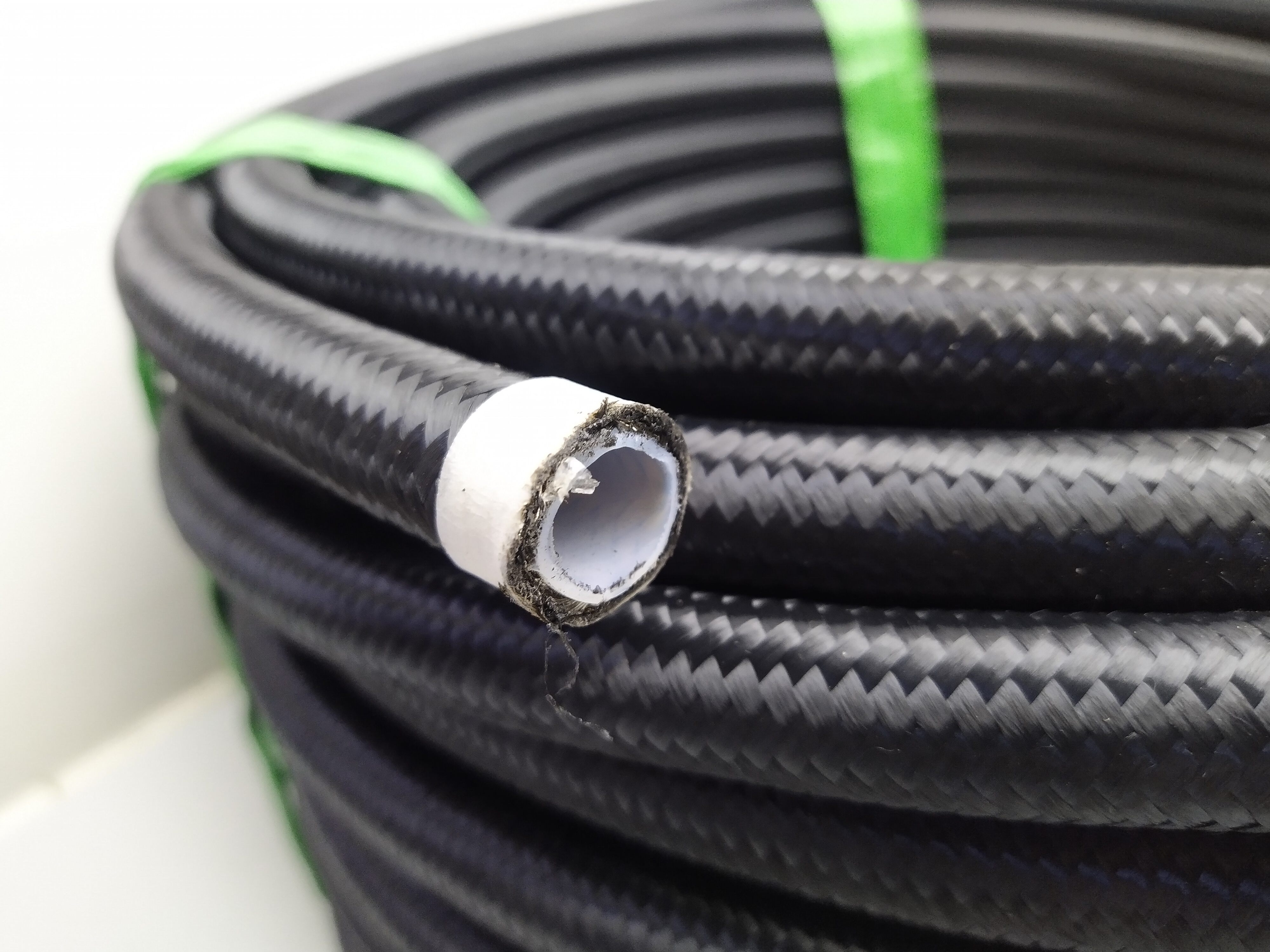 Dash 10 AN10 10 AN PTFE Hydraulikschlauch Stahlflexleitung nylonummantelt SCHWARZ
