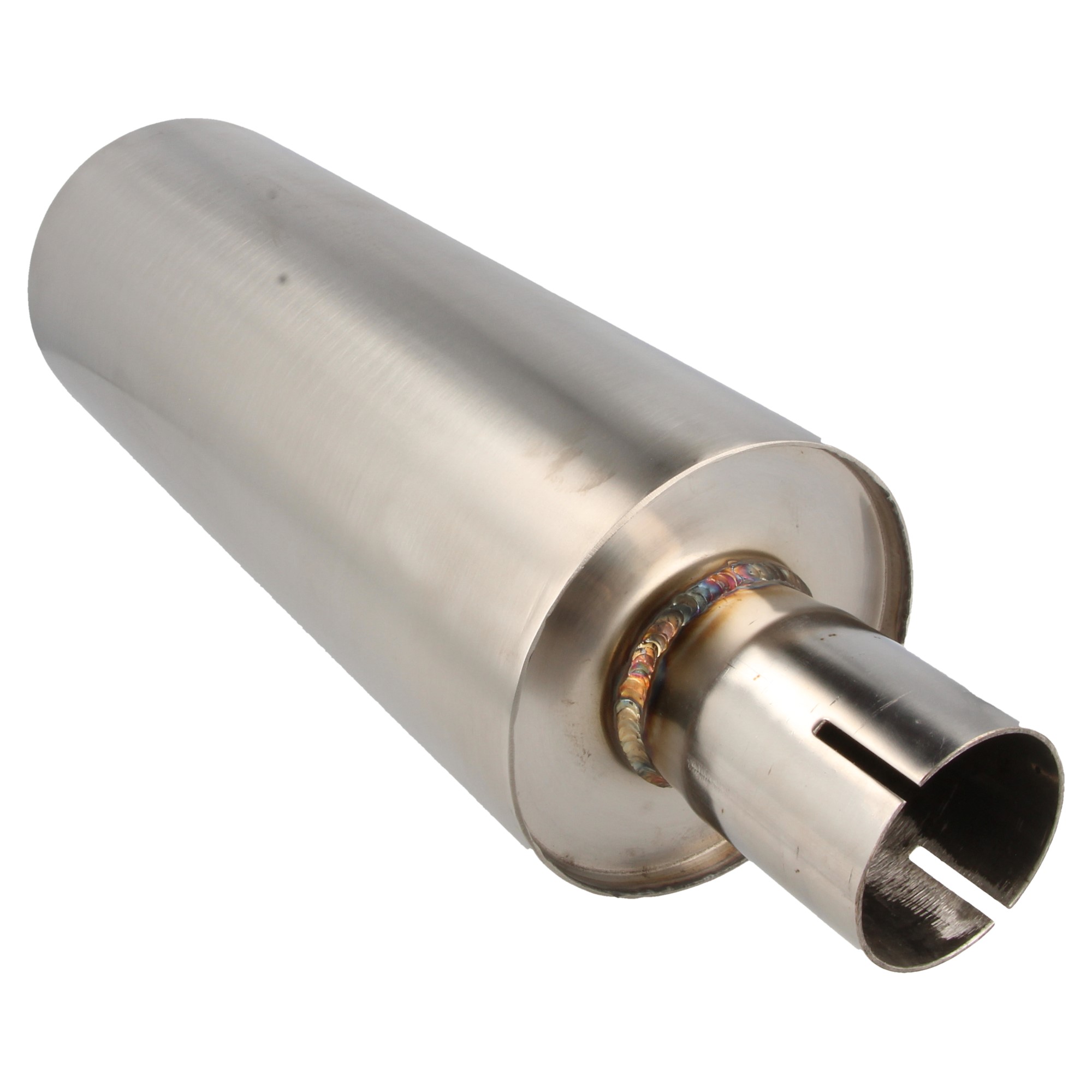 QSP Edelstahl Auspuff Schalldämpfer rund 2.0Zoll 50.8mm