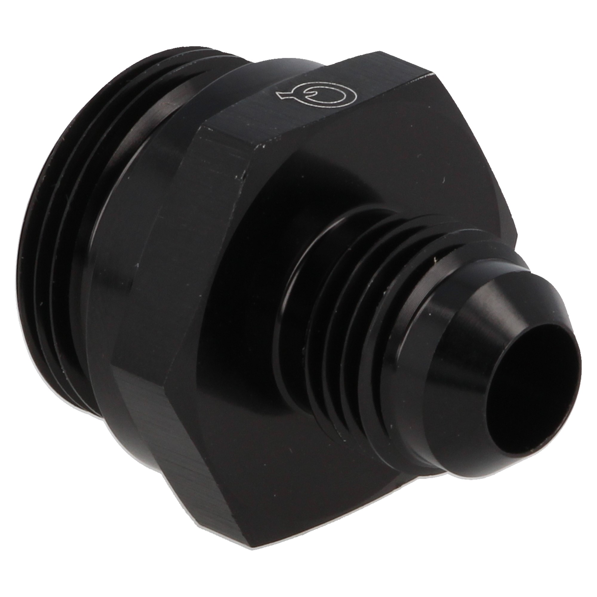 QSP Vergaser Adapter kurze Doppelversorgung 7/8 AN20 auf Dash 6 / AN6 schwarz