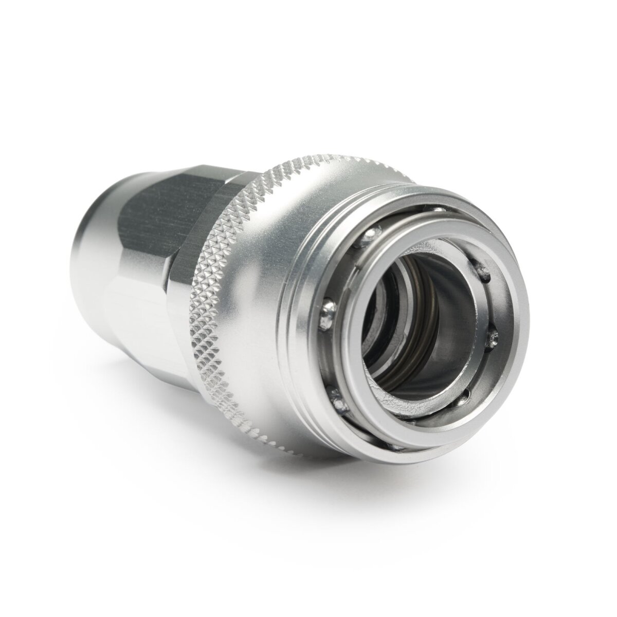 Quick Click Schlauchanschluss Fitting weiblich Dash 10 / -10 AN - gerade - silber matt