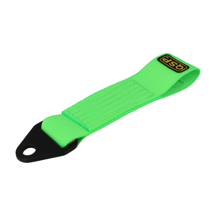 QSP Heavy Duty Abschleppschlaufe Fluor Grün 20 cm FIA