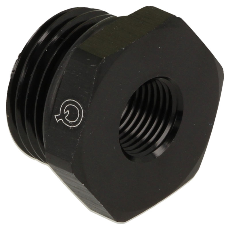 QSP QSP Aluminium Blindstopfen AN8 Dash 8-fem 1/8NPT-Thermo Plate schwarz