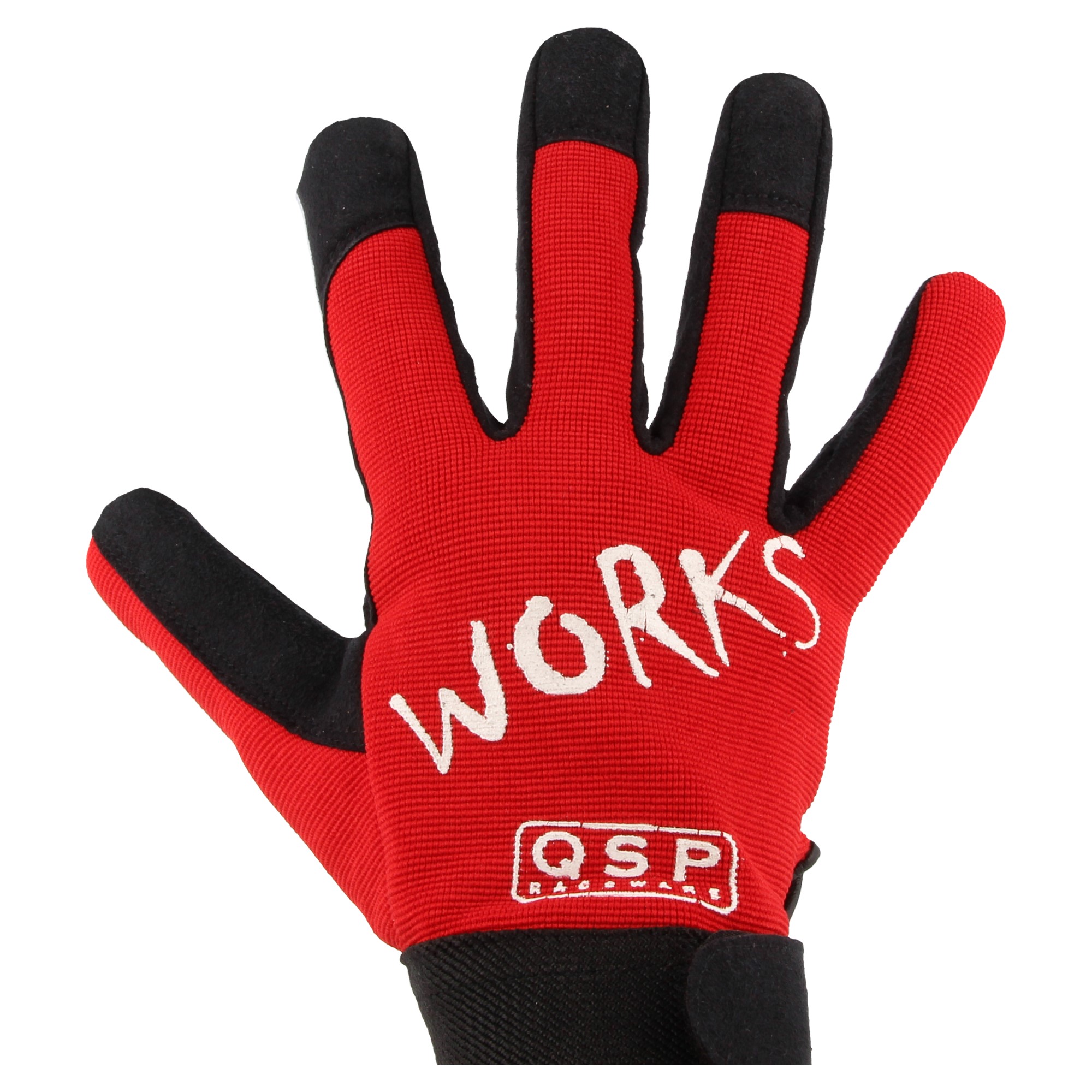QSP Works Mechaniker Arbeitshandschuhe - Rot - Größe L