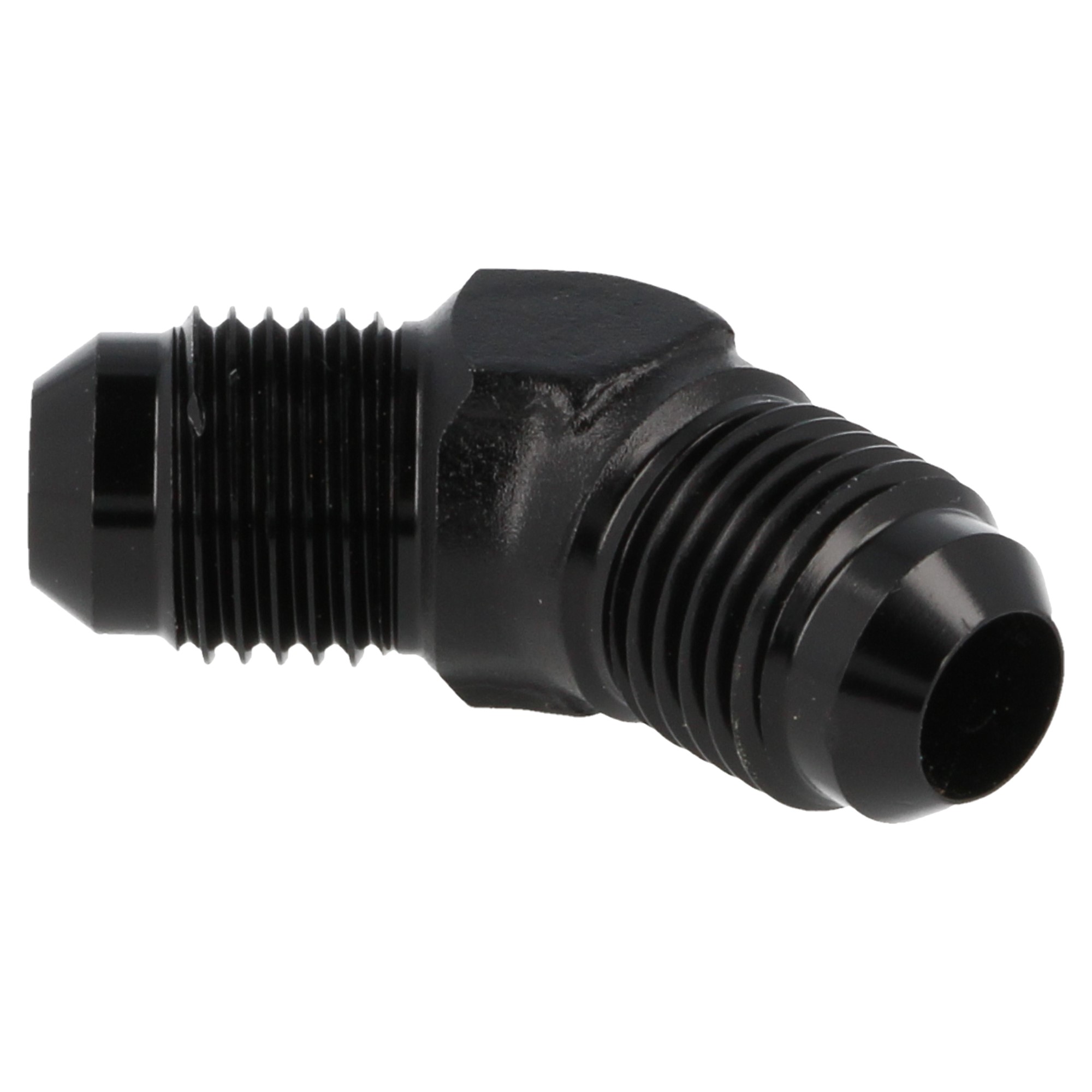 QSP Aluminium Adapter männlich 45° AN10 Dash 10 schwarz