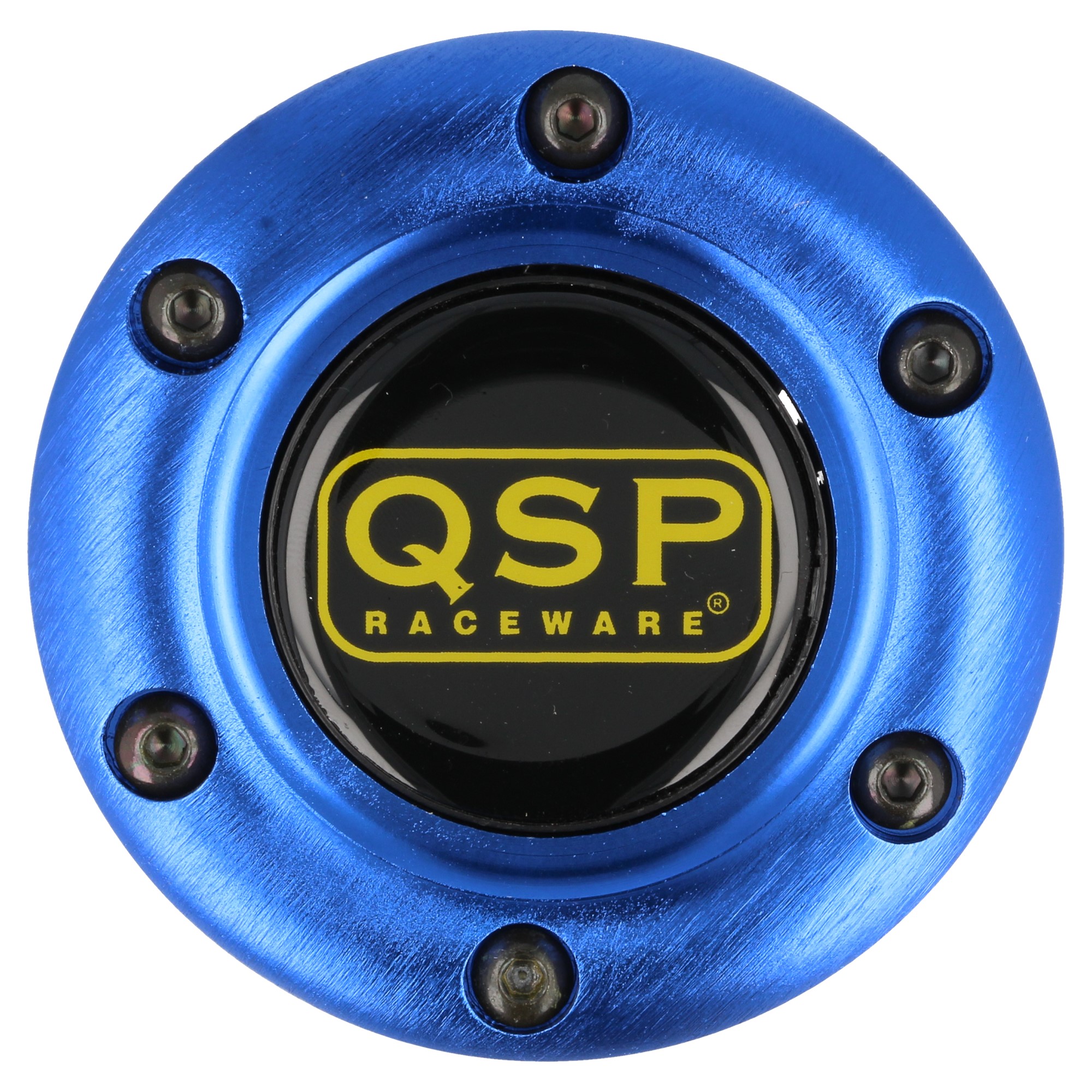 QSP Hupenring mit Hupe Blau | Lenkrad-Hupenknopf | inkl. längere Schrauben