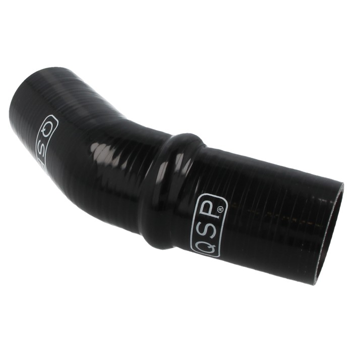 QSP Silikon Wulstverbinder - 45° Bogen - 102mm - Schwarz