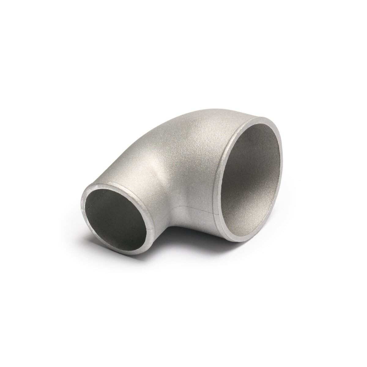 90° Aluminium Guss Reduzierbogen 3.0" / 76mm auf 2.0" / 51mm - enger Radius