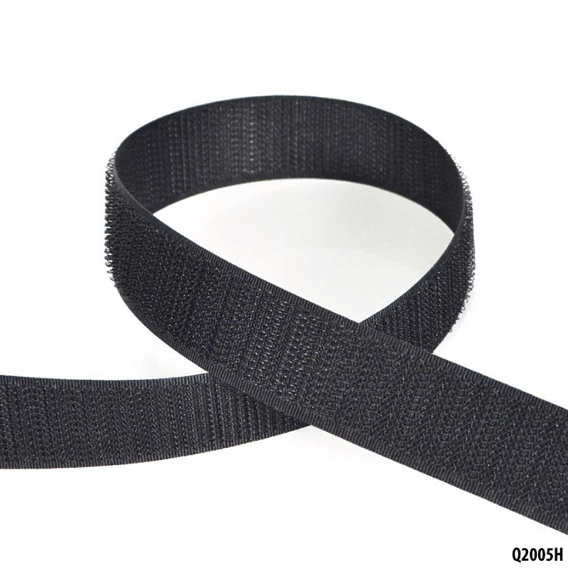 QSP selbstklebendes Klettband Unterseite 1 m x 20 mm schwarz