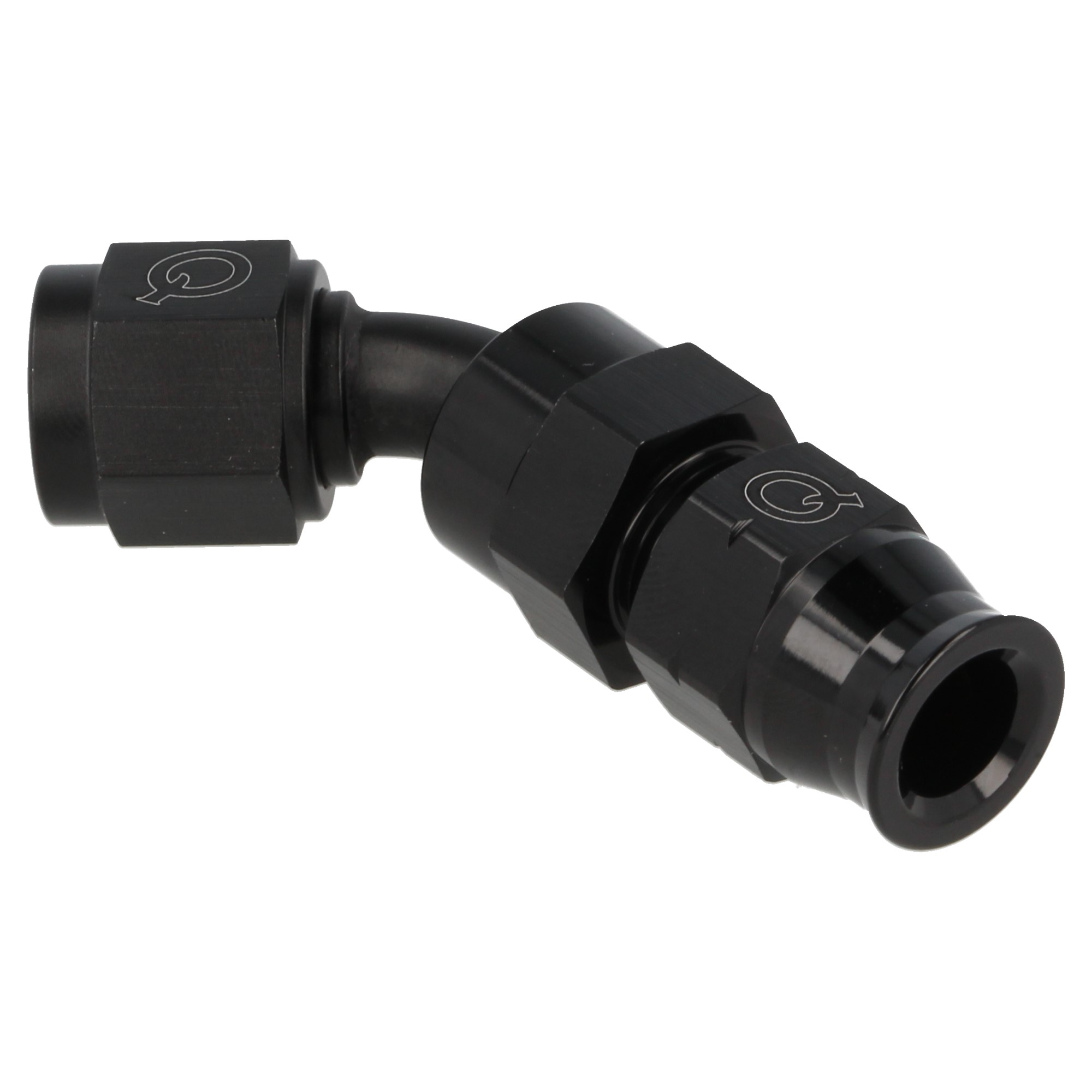 QSP Aluminum Rohr Adapter weiblich 45° AN6 Dash 6 - 7.94 mm